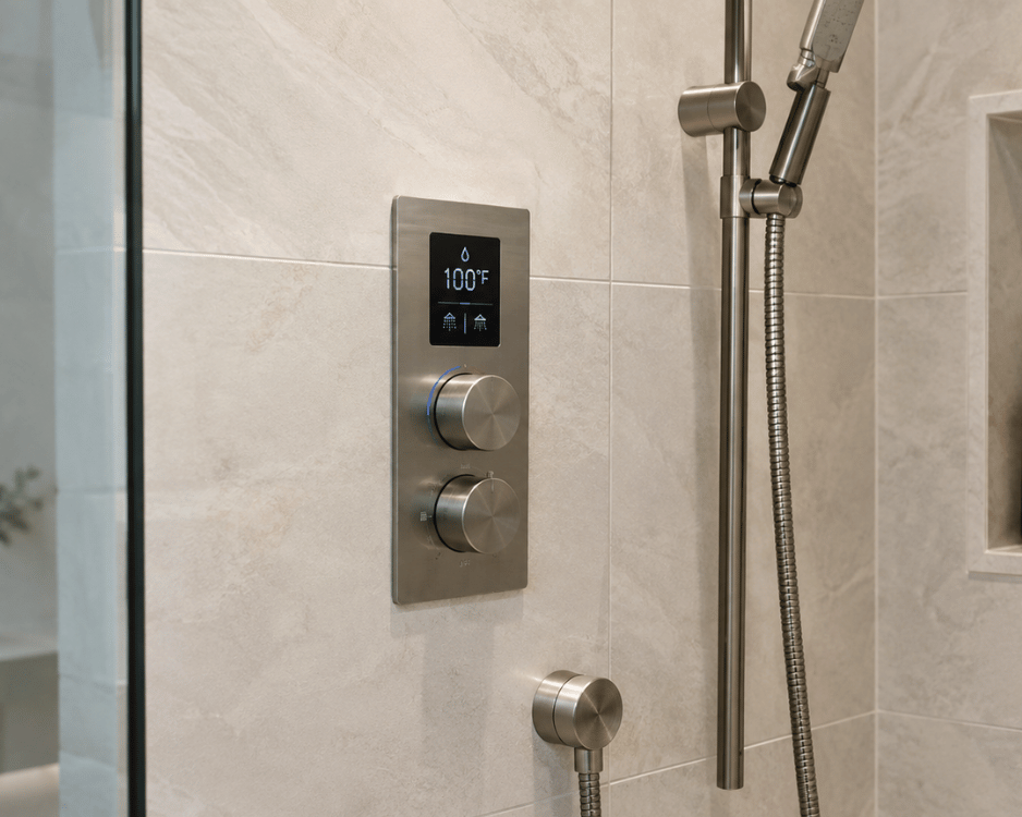 Digital thermostatic shower valve