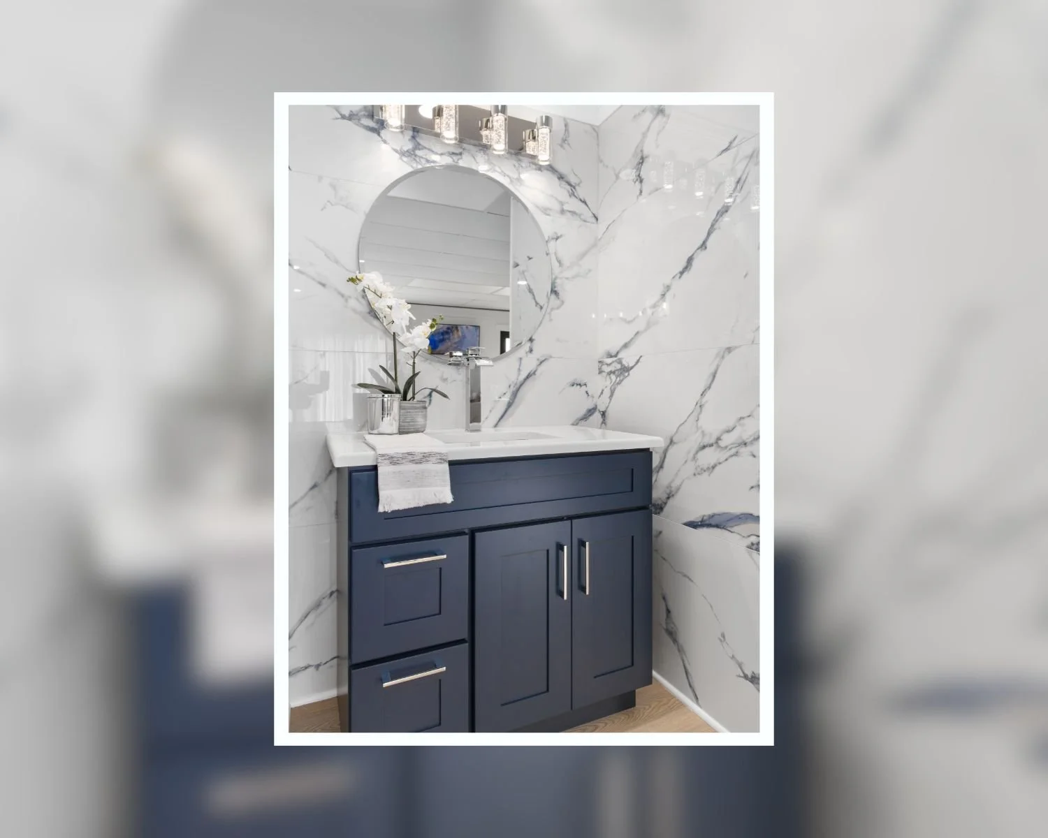Custom bathroom vanity installation in a Philadelphia-area home