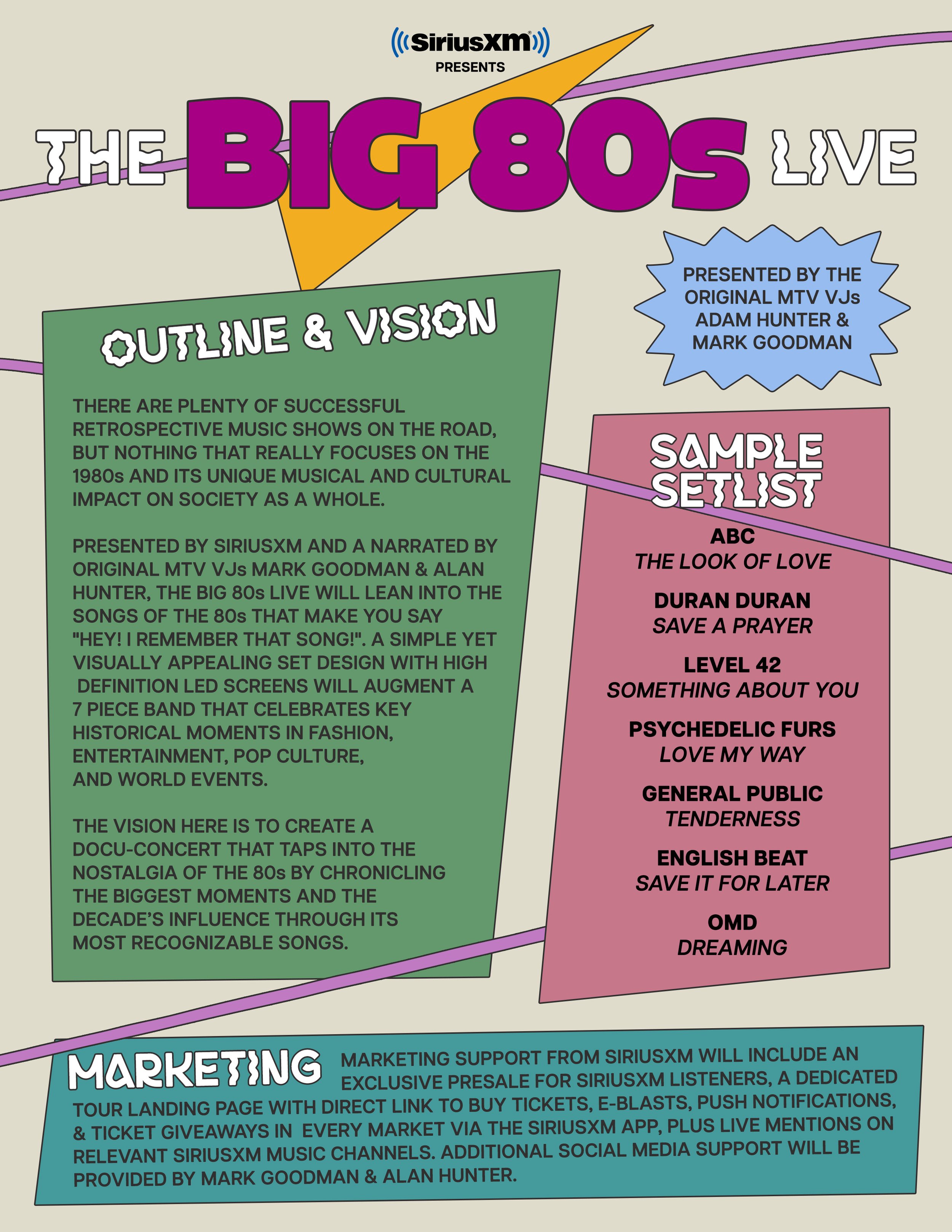 Right Angle Entertainment - Big 80s Live Tour Concept