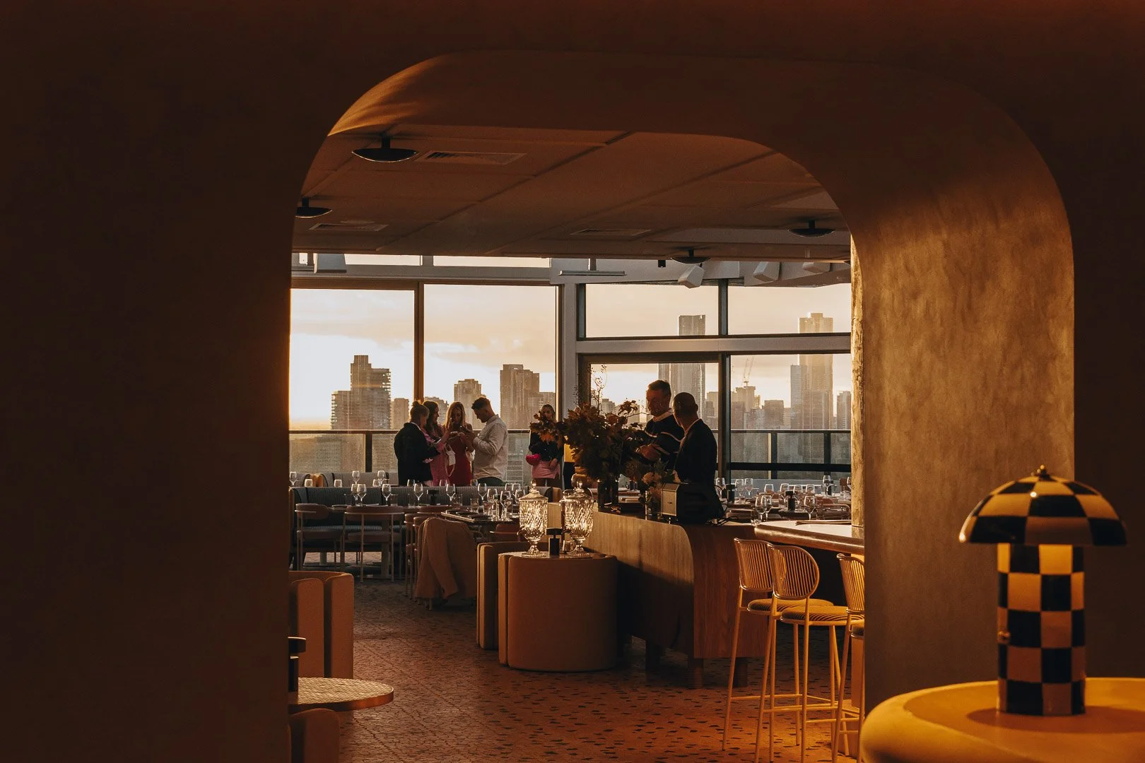 Beverly Rooftop foyer and dining room