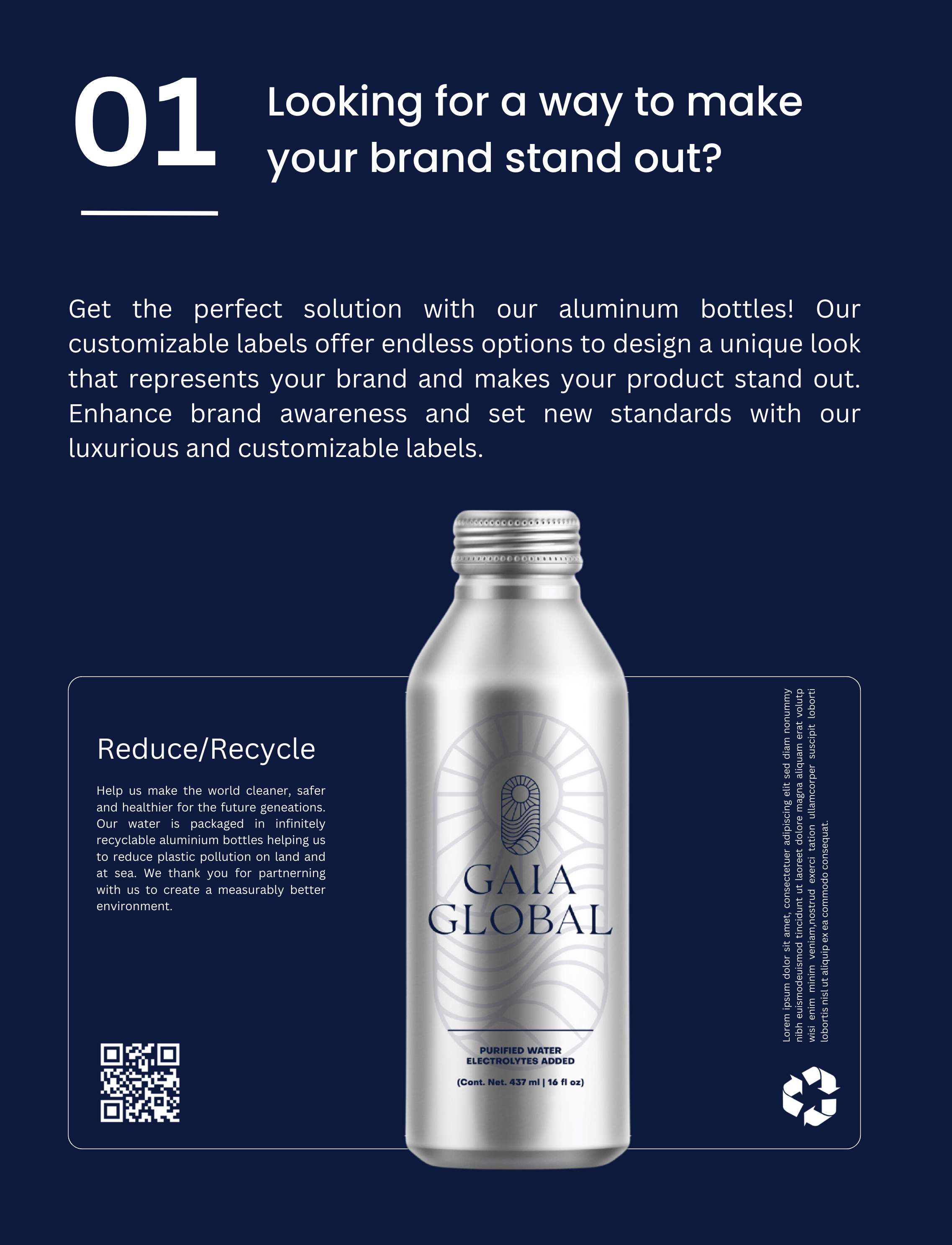 Aluminum Private Label Water Bottle | Gaia Global, Inc