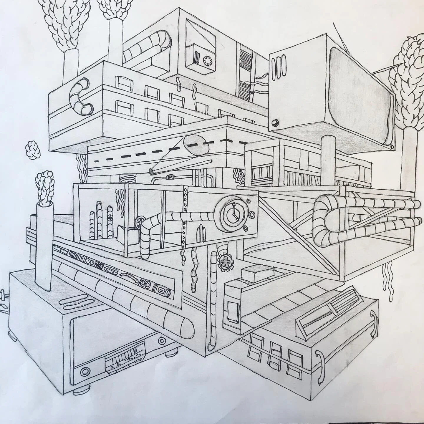 @vinnyzir 
#twopointperspective #drawing #badgerartclass #middleschoolart #arted