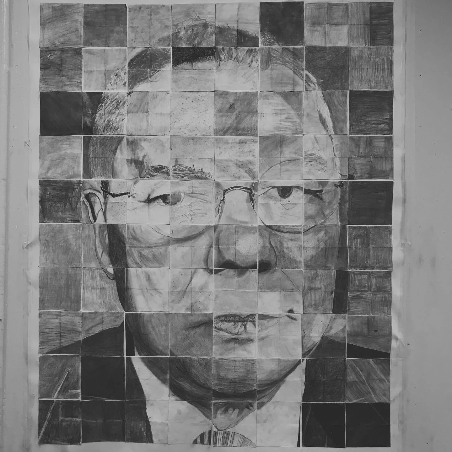 #colinpowell #blackhistorymonth #gridrawing #middleschoolart #badgerartclass