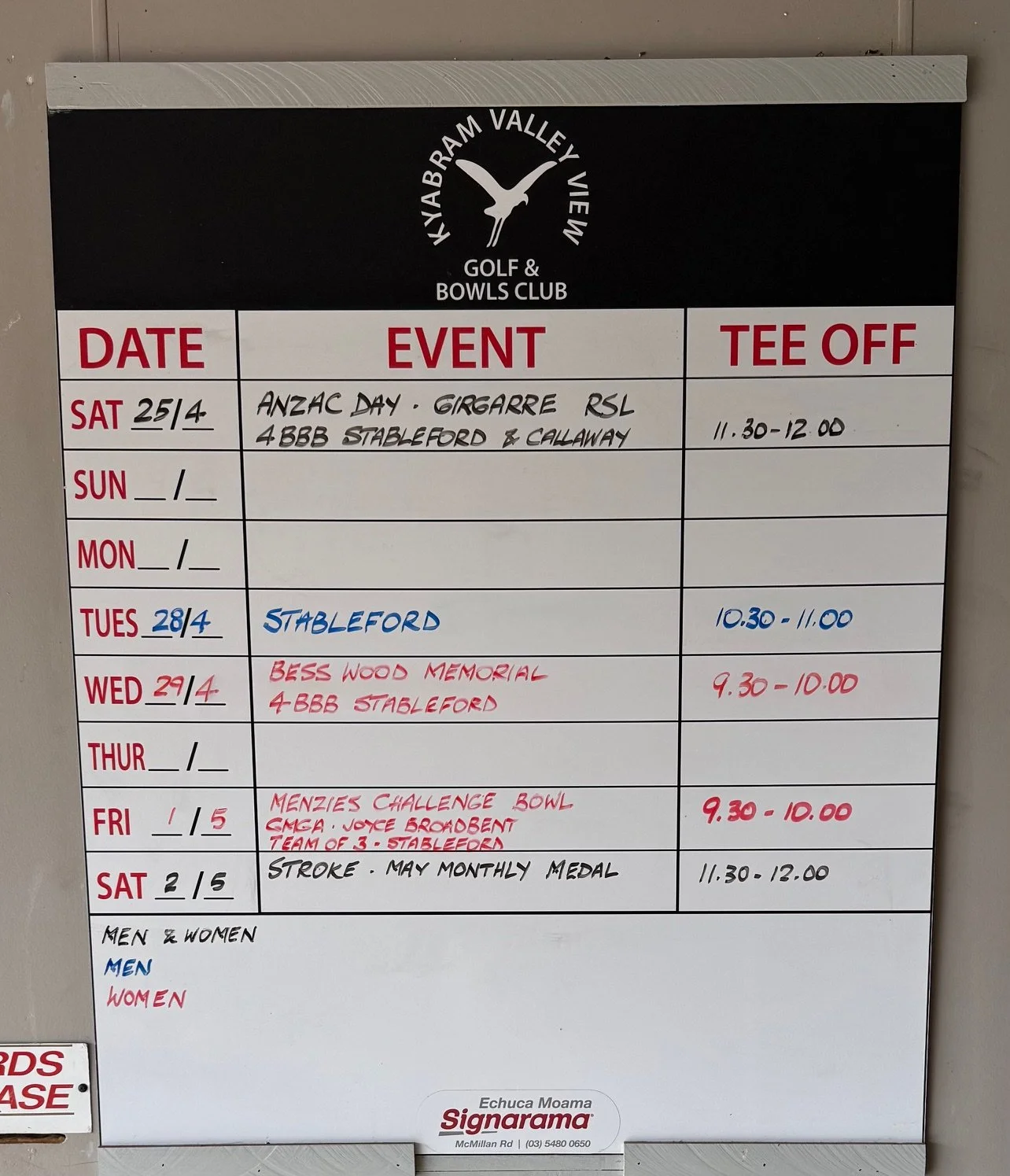 Coming Events