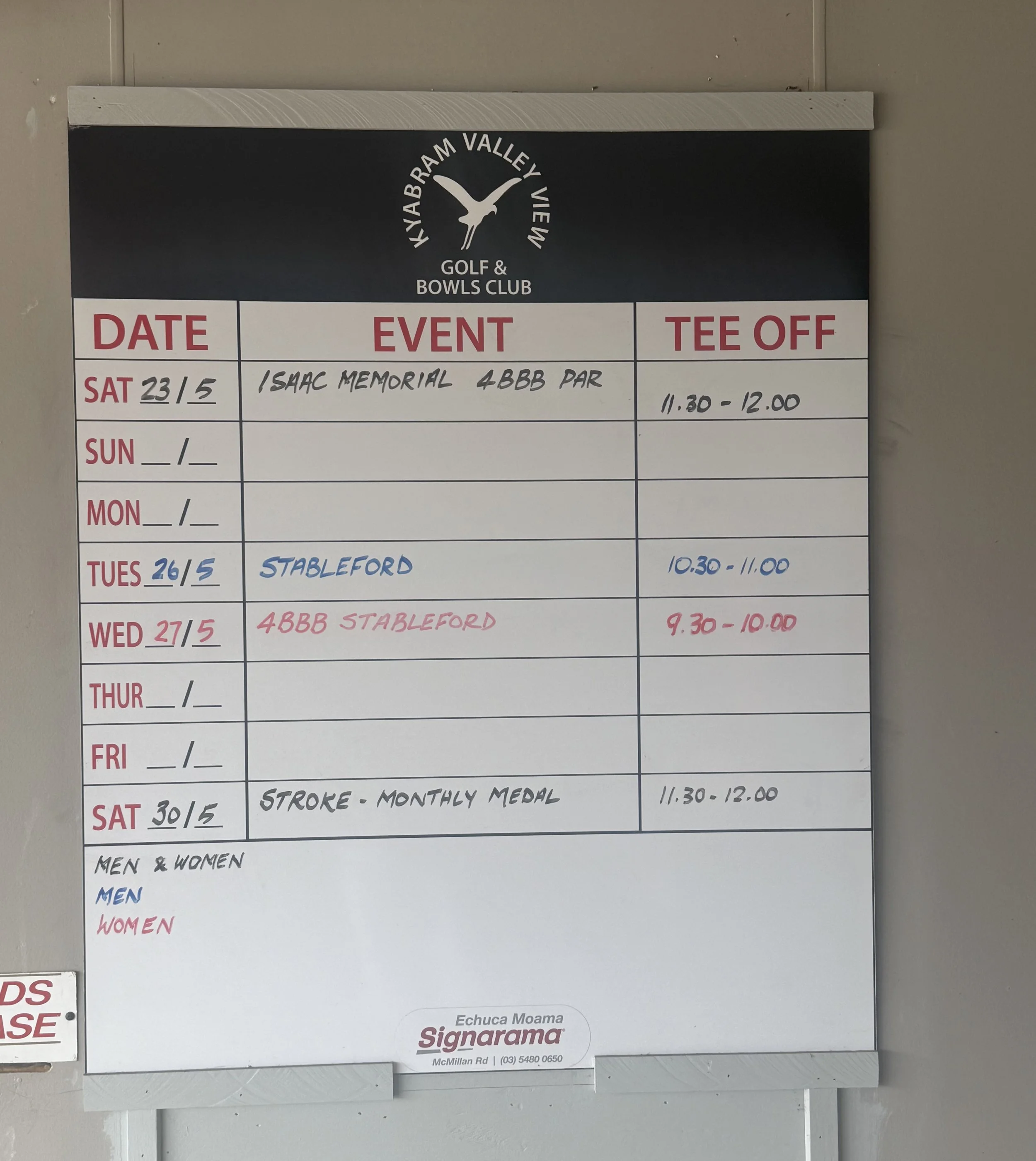 Coming Events