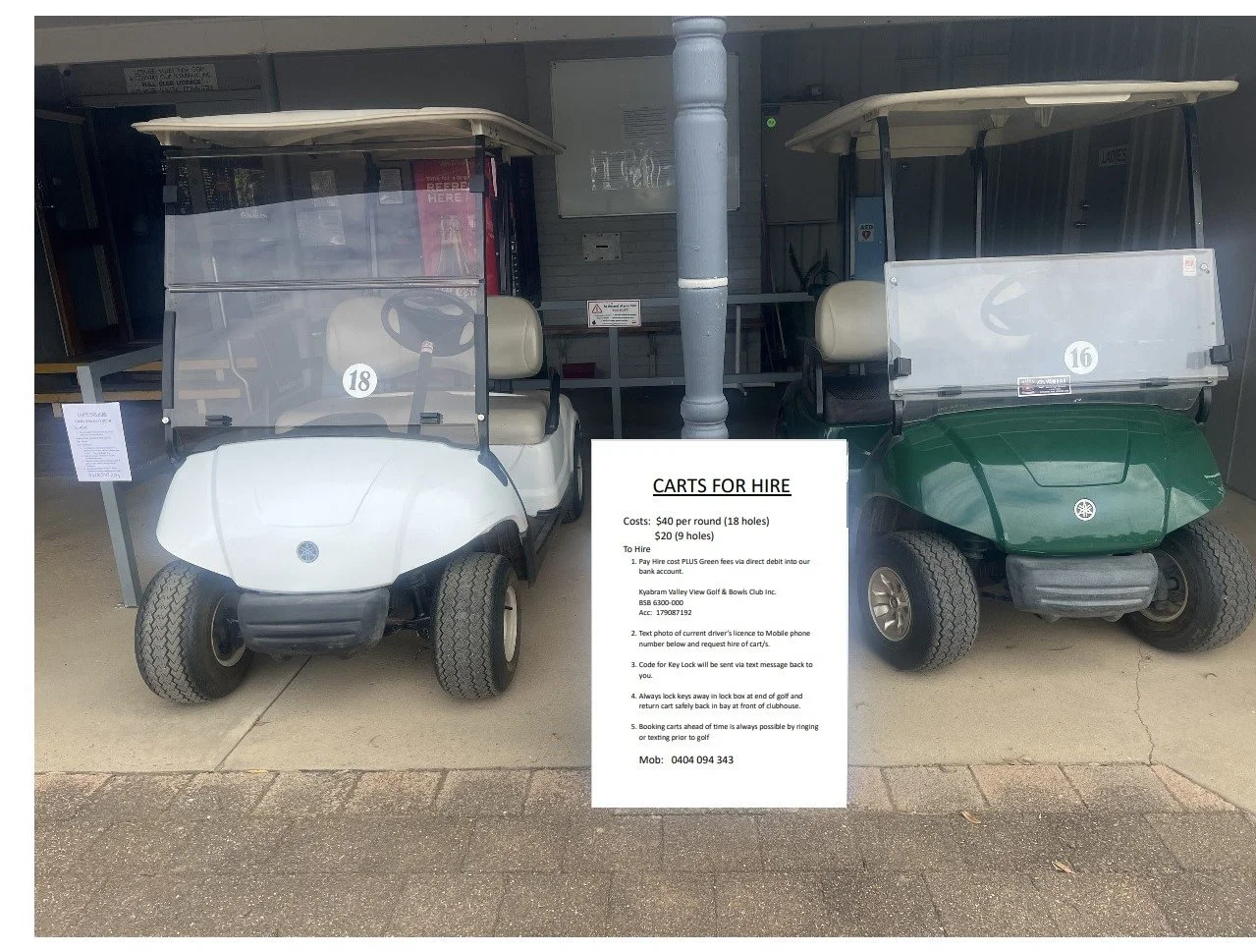 CARTS FOR HIRE 