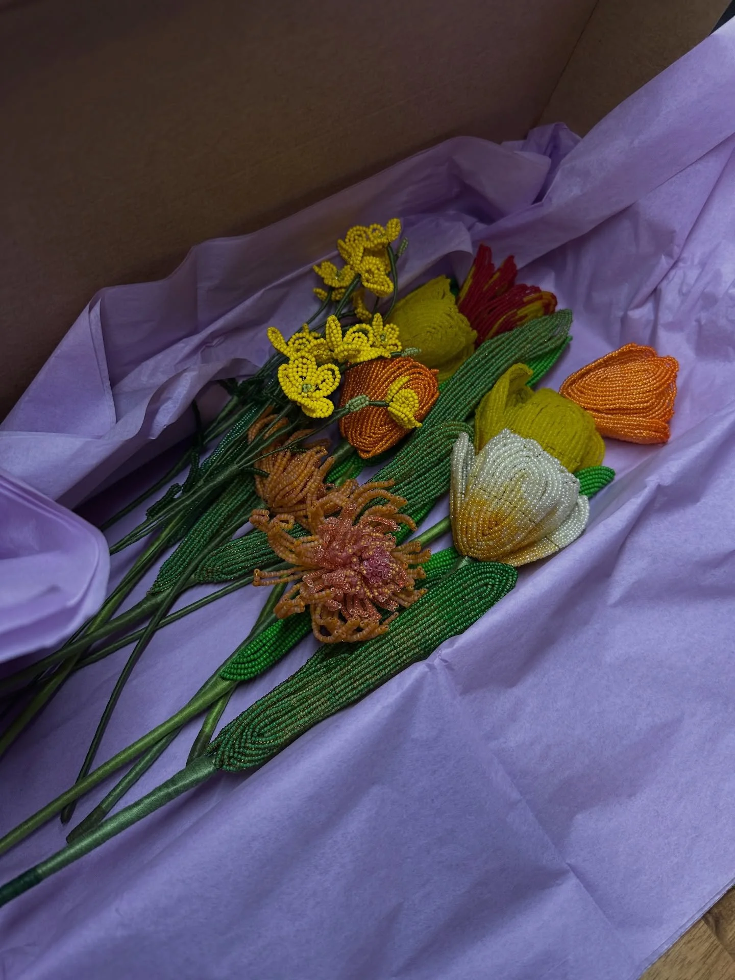 Special bouquet that went to Nelson for my clients Mum - I believe she used to work in beads so I&rsquo;m very relieved she liked it 😅