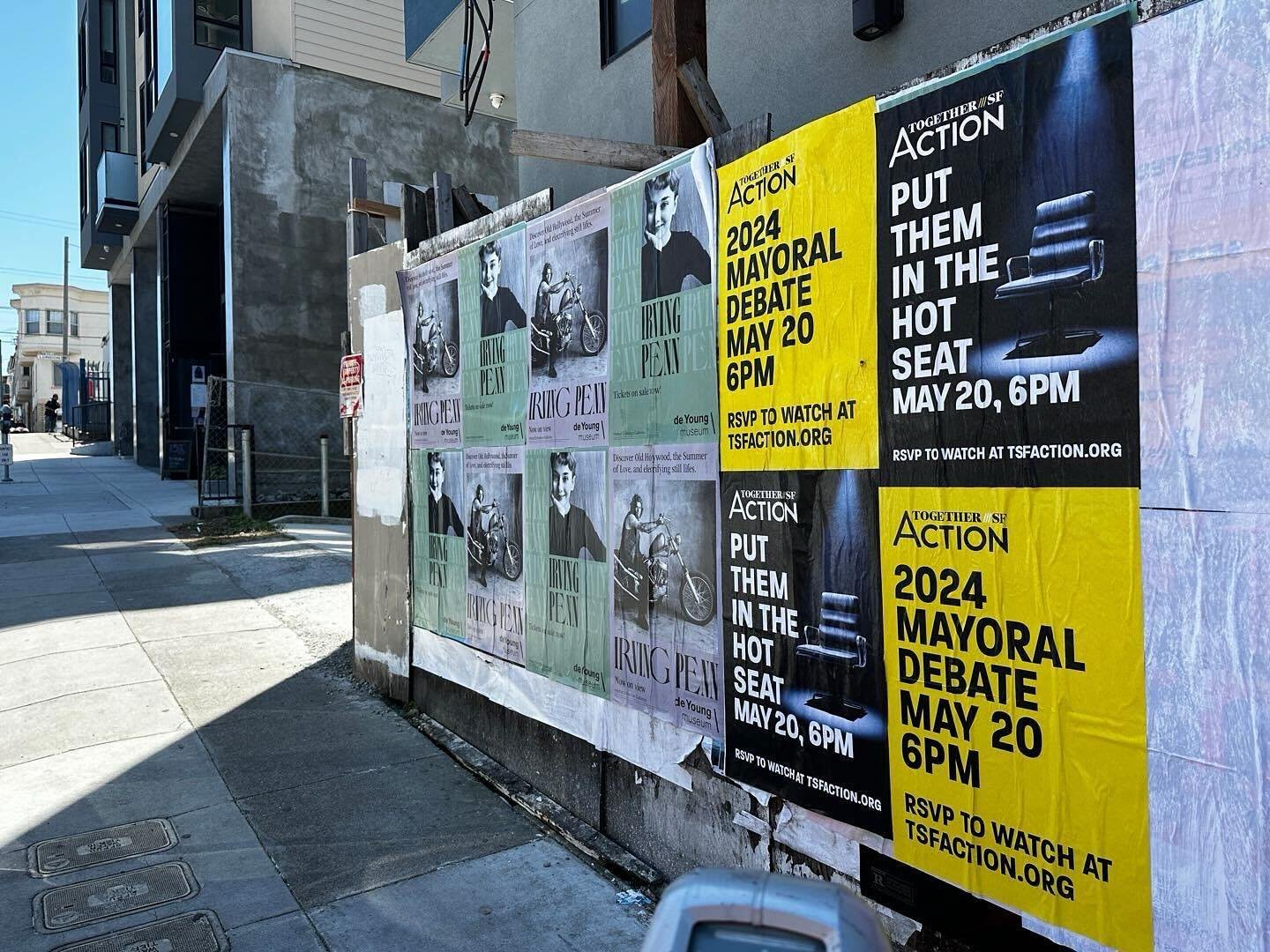 👀 Peep our posters in the wild 

🔥 Are you ready to put the mayoral candidates in the hot seat? 

📲 Don&rsquo;t forget to RSVP to watch the livestream at the link in bio. 

#sfmayoraldebate24