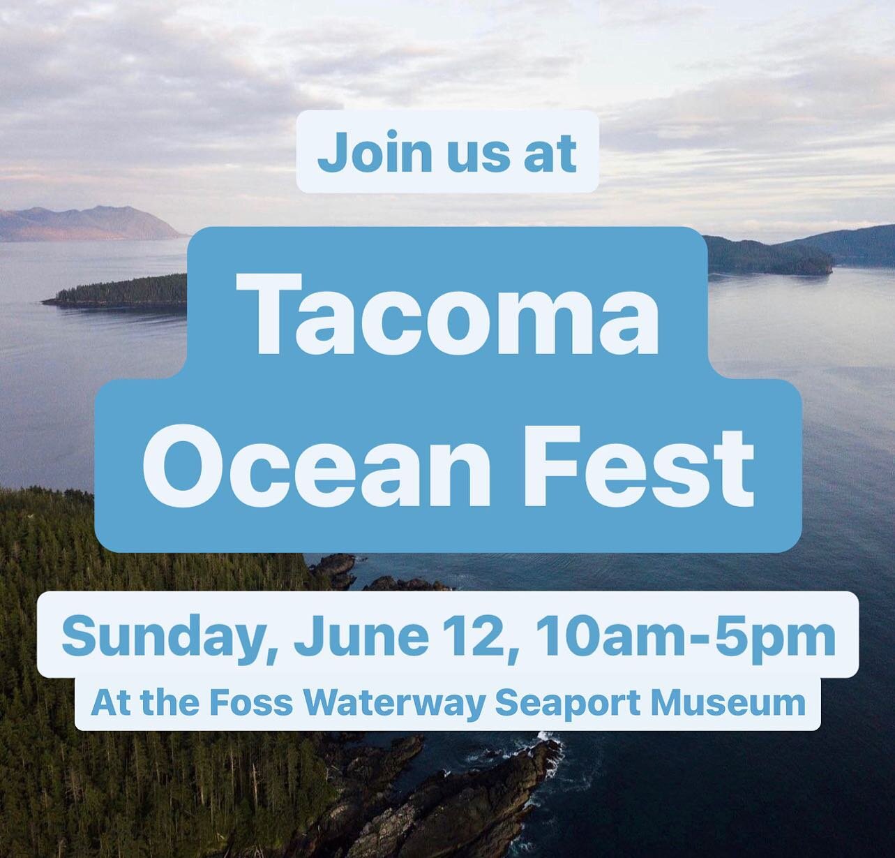 This Sunday!! Join us @tacomaoceanfest this Sunday @fosswaterwayseaport! We will have a booth where you can make some chalk art, get a zine for the kids, and talk to our super cool staff and volunteers about trees!!