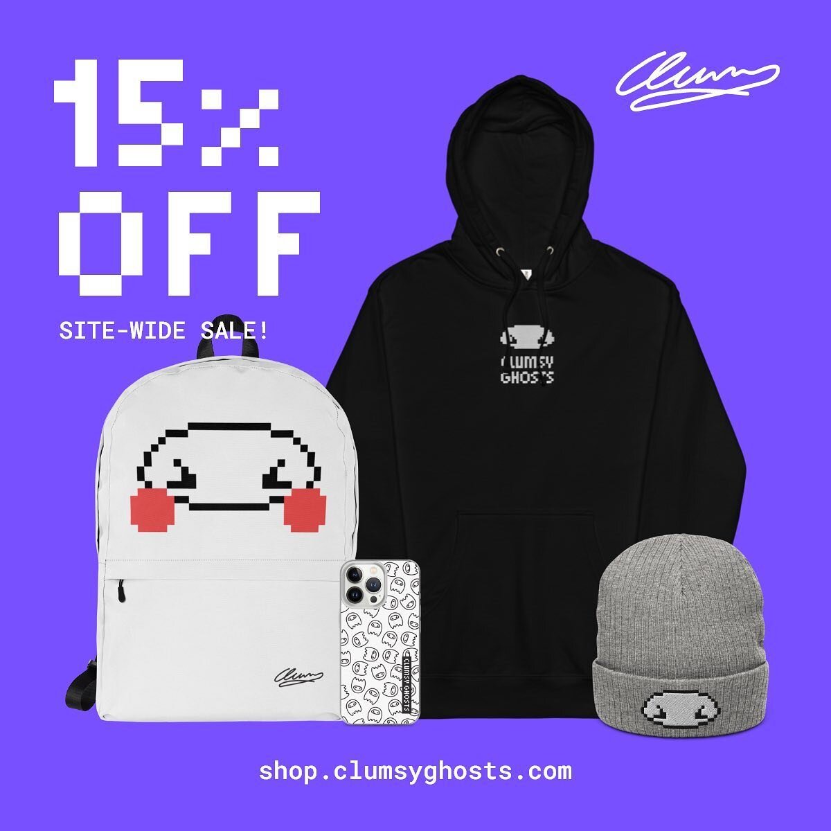 15% OFF MERCH ‼️

Pick up your favorite Clumsy Ghosts mech this month 👻 We introduced 2 new hoodies - an iconic Clumsy hoodie and a Deadlands hoodie just in time for Halloween 🎃 

#cnft #cnftcommunity #clumsyghosts #nftcommunity #cardano