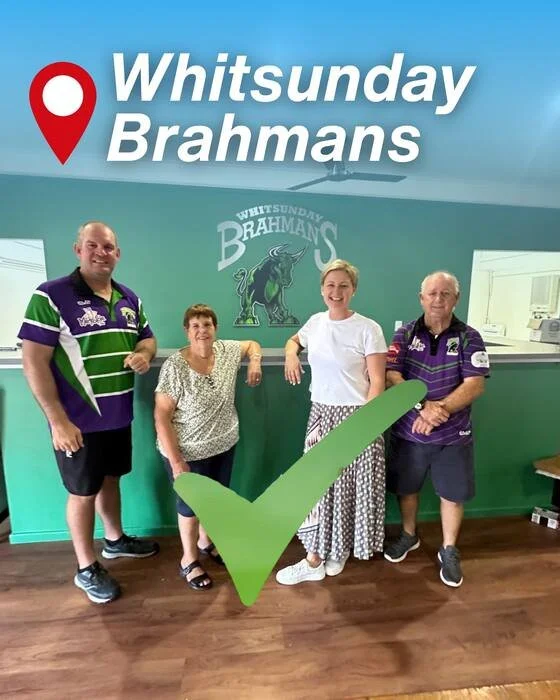 Amanda Camm with Whitsunday Brahmans representatives