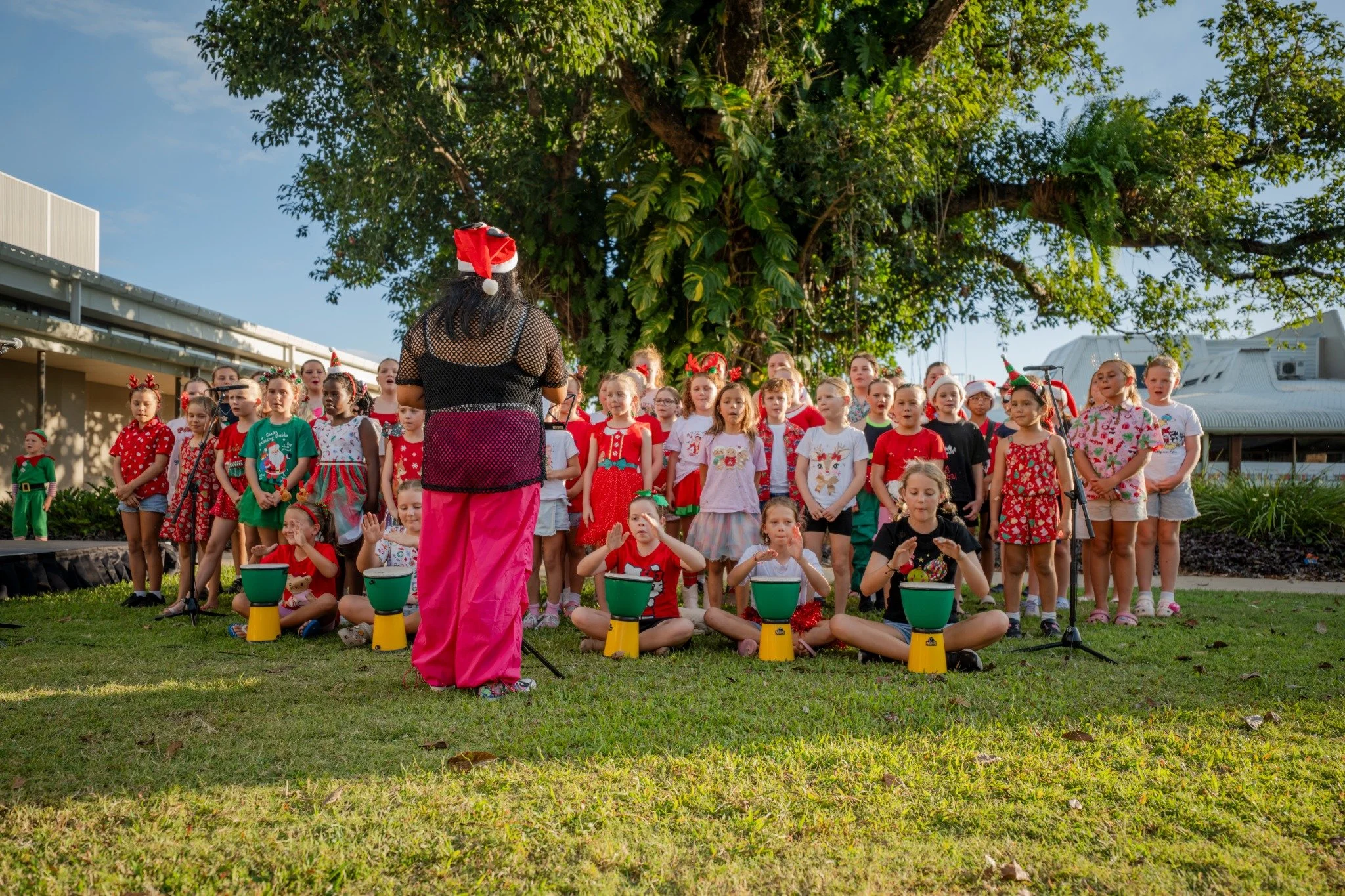 Local children sharing Christmas songs at last year’s fair.