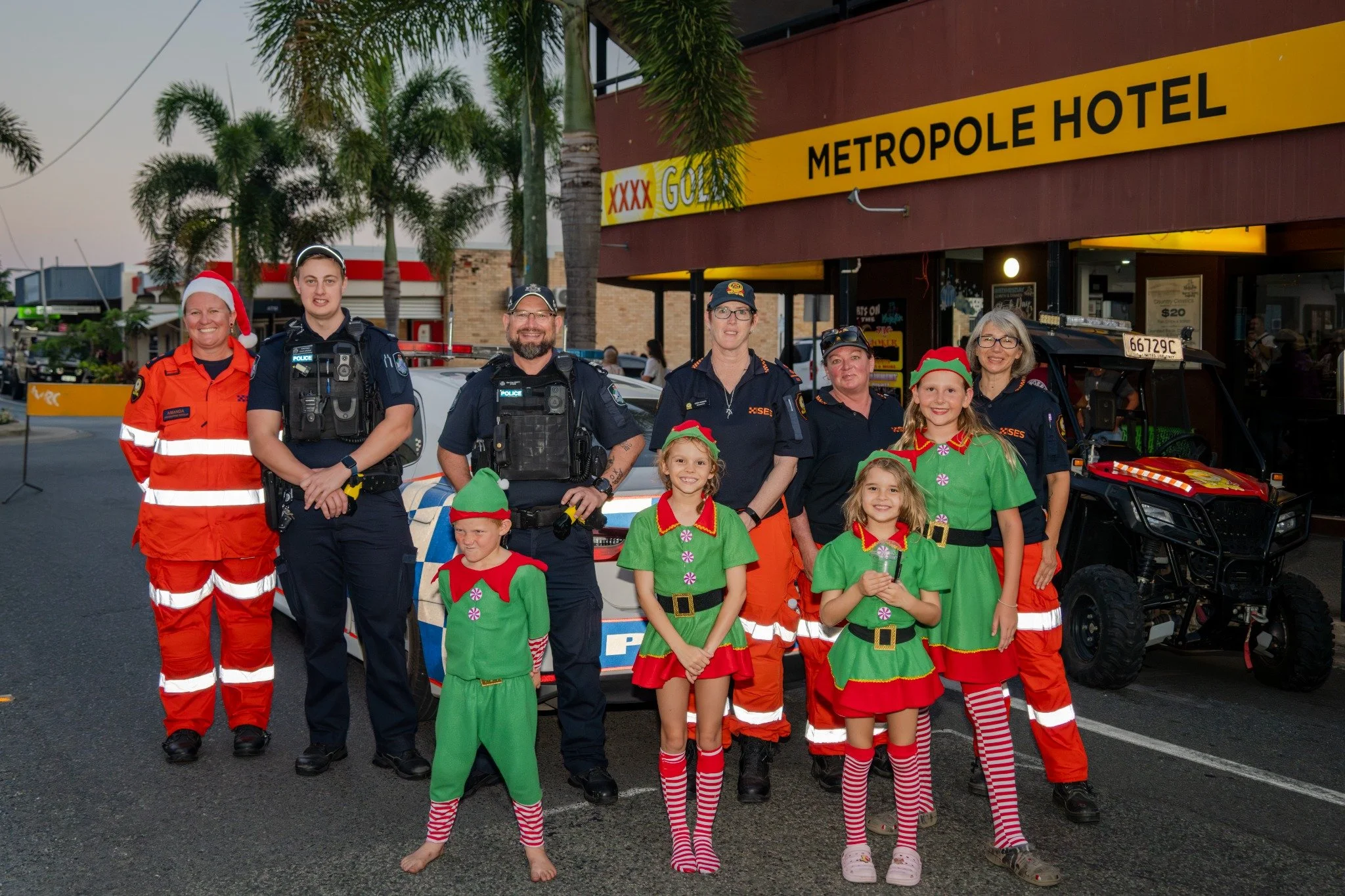 Emergency services and festive visitors at last year’s fair.