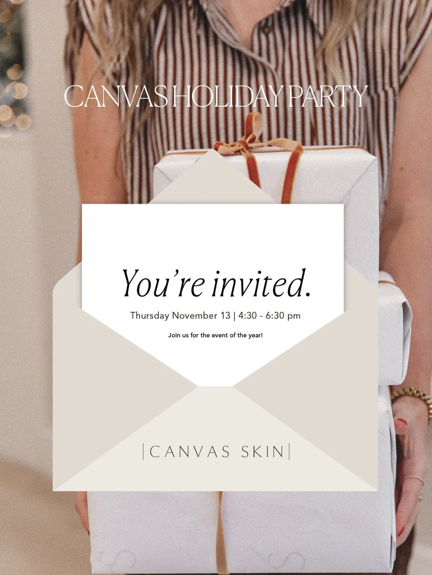 🍾✨YOU&rsquo;RE INVITED TO THE EVENT OF THE SEASON. (Cue our best Lady Bridgerton voice.) Grab your favorite dress and save the date for our Holiday Party. 

Happening Thursday November 13th, 4:30 - 6:30 PM. 

Our annual party continues to grow and t