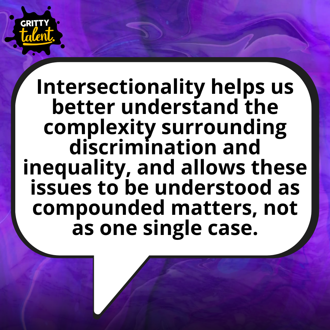 Intersectionality helps us better understand the complexity surrounding discrimination and inequality, and allows these issues to be understood as compounded matters, not as one single case.