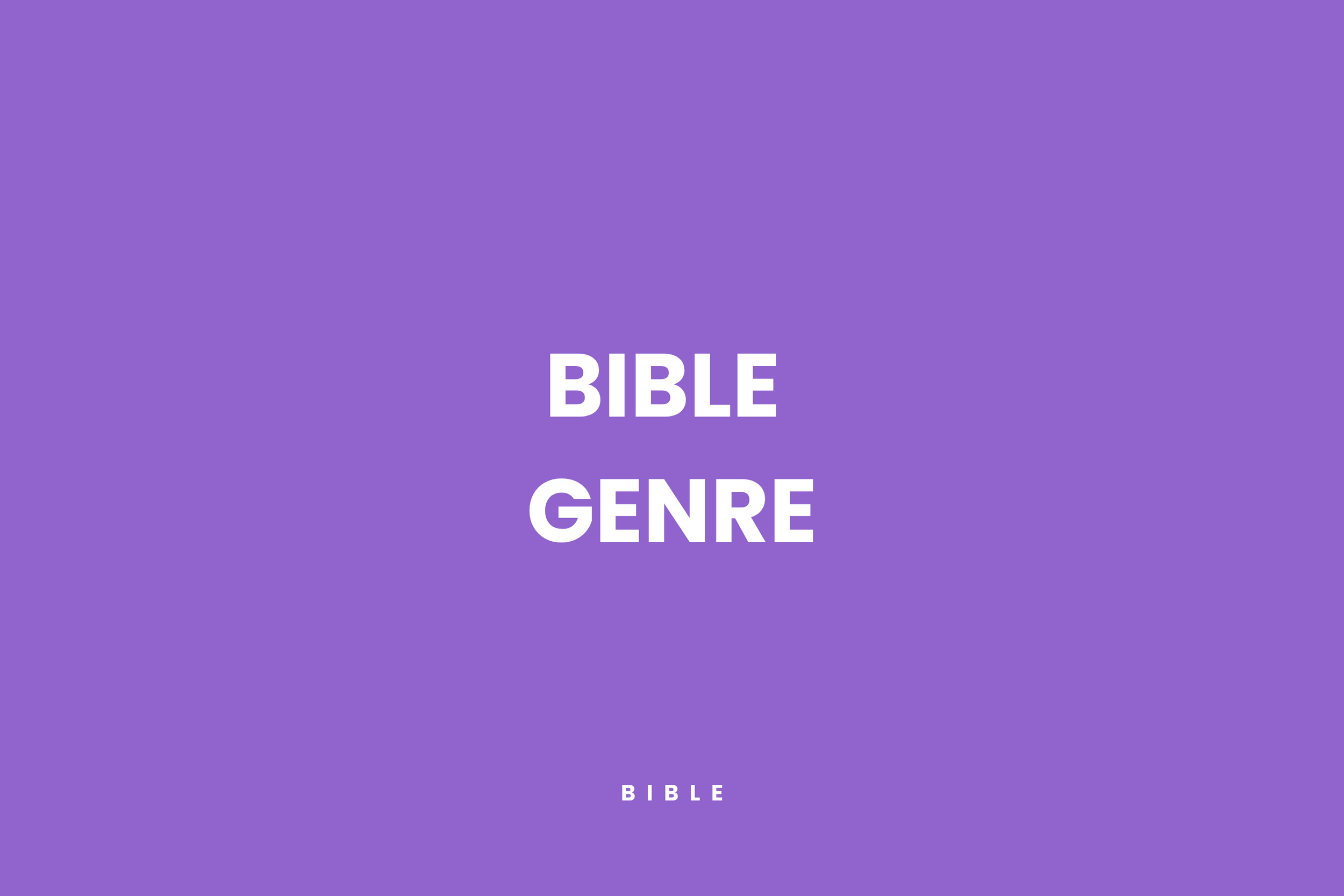 Bible Genre