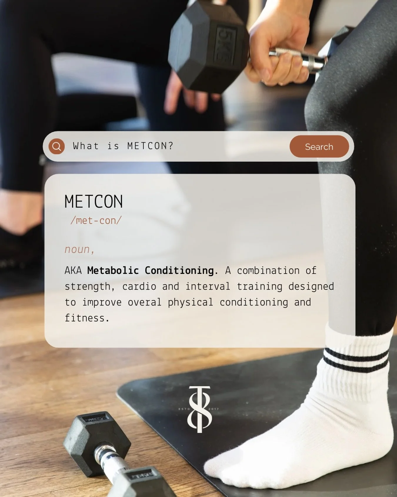 METCON is a fitness-focused class designed to build strength, power and endurance.

Using free weights and functional training movements, sessions combine strength exercises with short bursts of higher intensity work to create an efficient full-body 