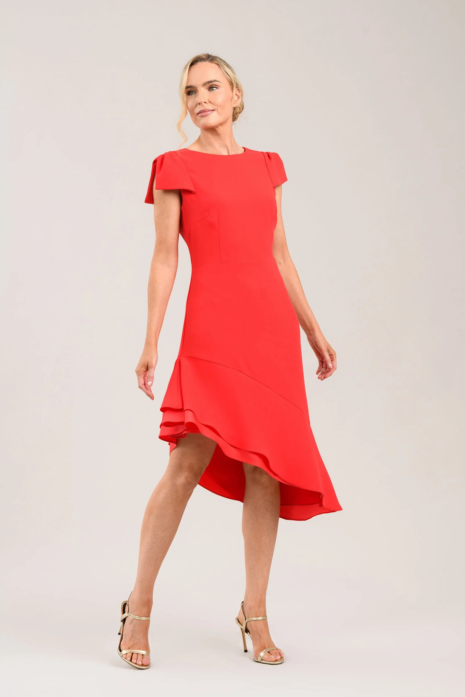 Aurelia Dress in soft red