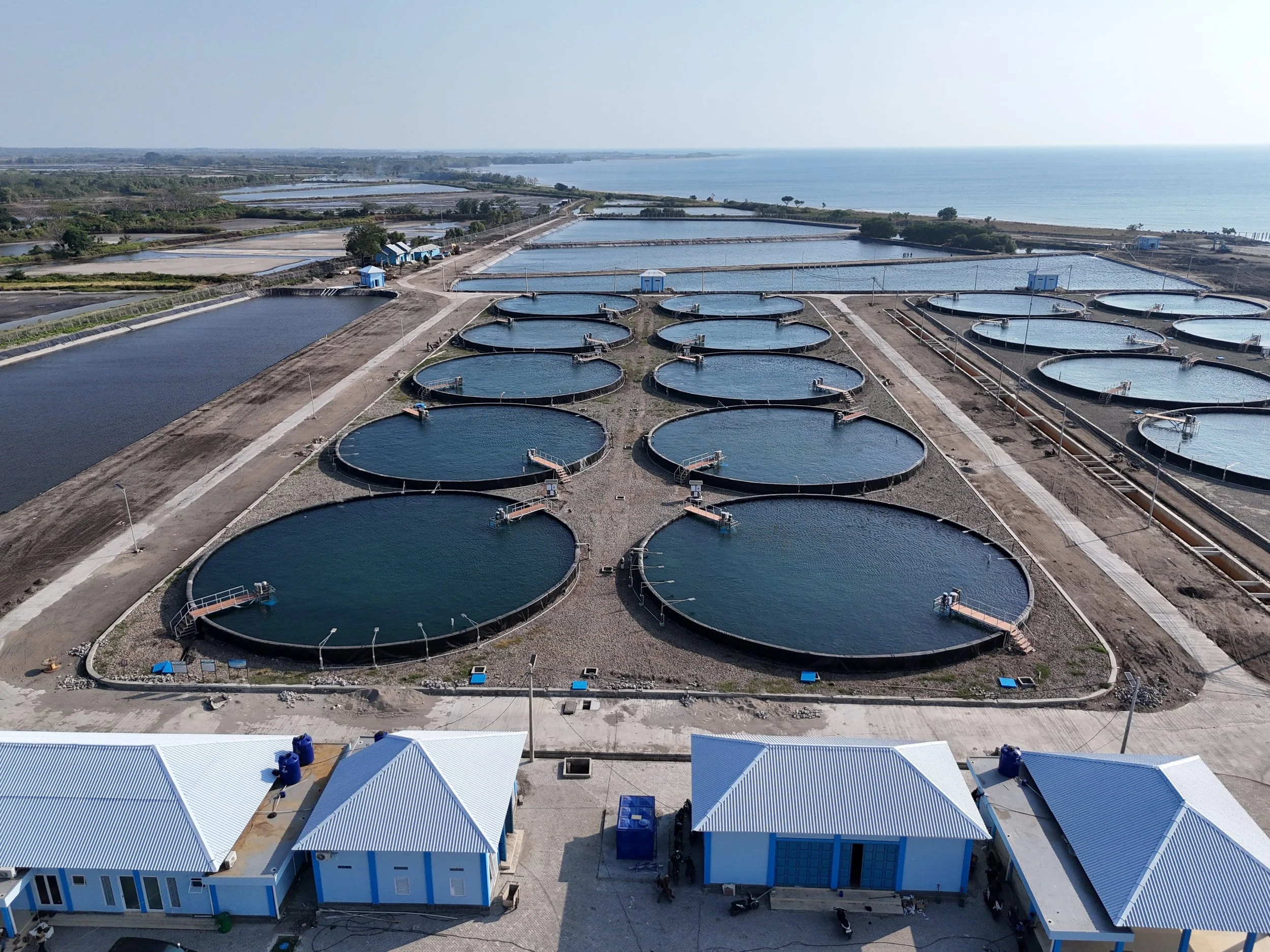 Completed RYNAN Aquaculture Project in Indonesia (Pinrang) - Construction of 40 ponds