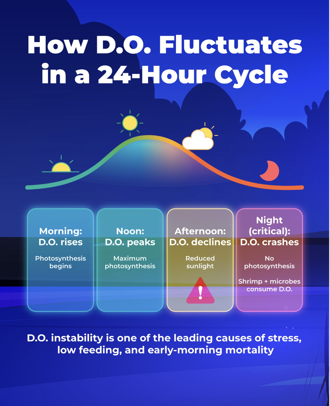 Dissolved Oxygen in Shrimp ponds over time