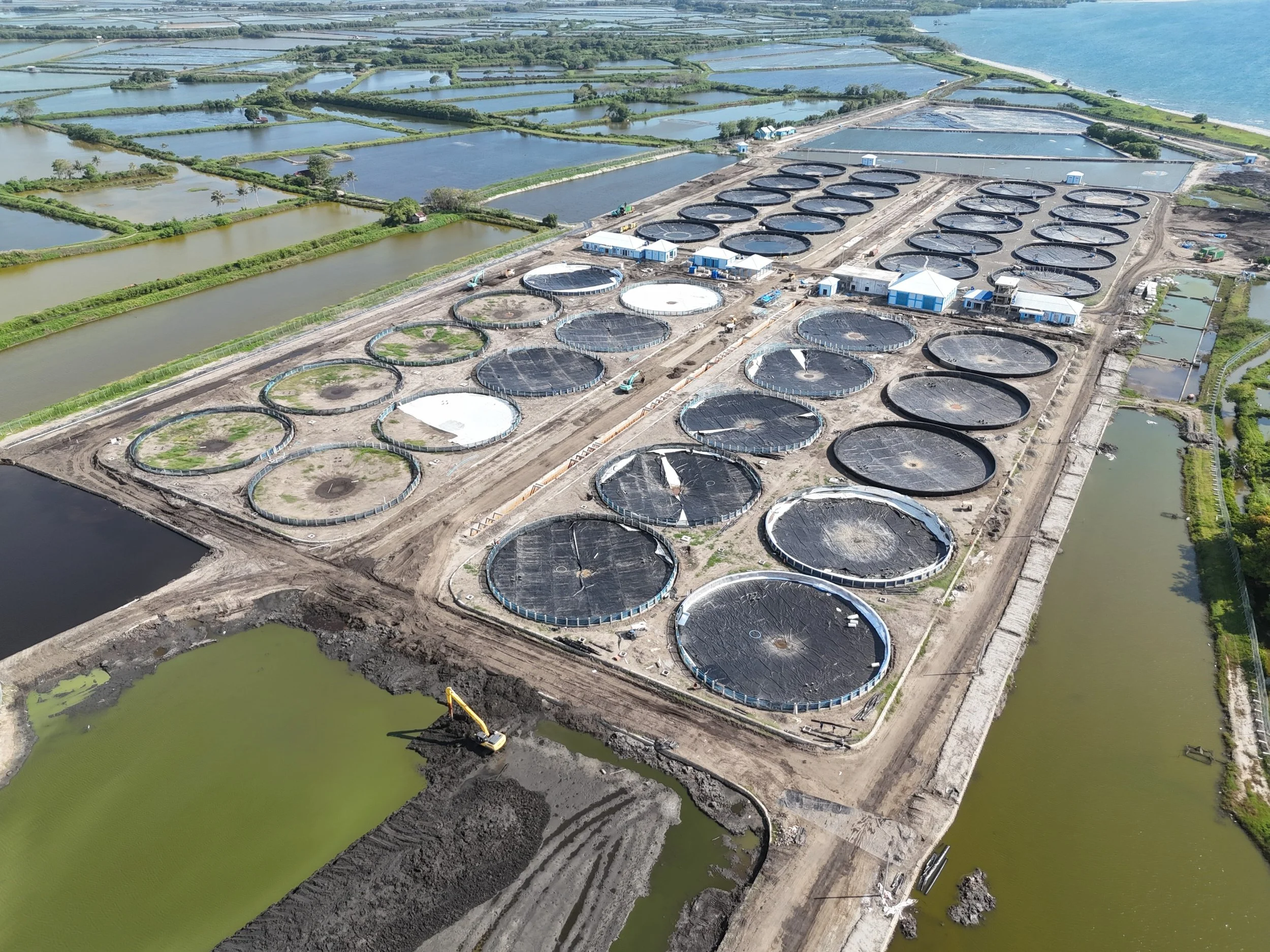 
Completed RYNAN Aquaculture Project in Indonesia (Pinrang) - Construction of 40 ponds
