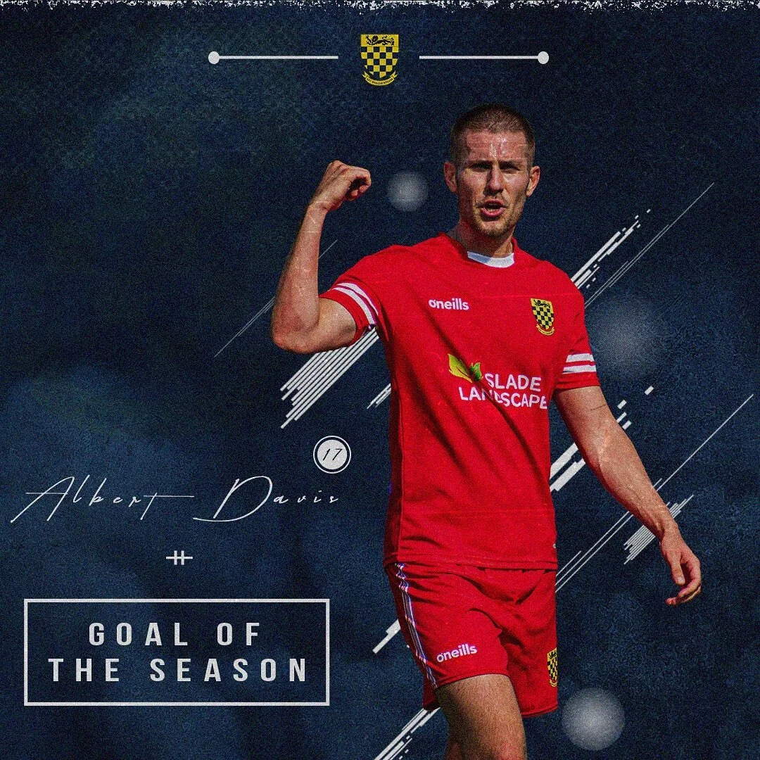 And your winner of the 2023/24 goal of the season is…
…Albert Davis. 
The winner of the league’s golden boot with 26 goals from central midfield, it was only right that one of them was the goal of the season. What a campaign the