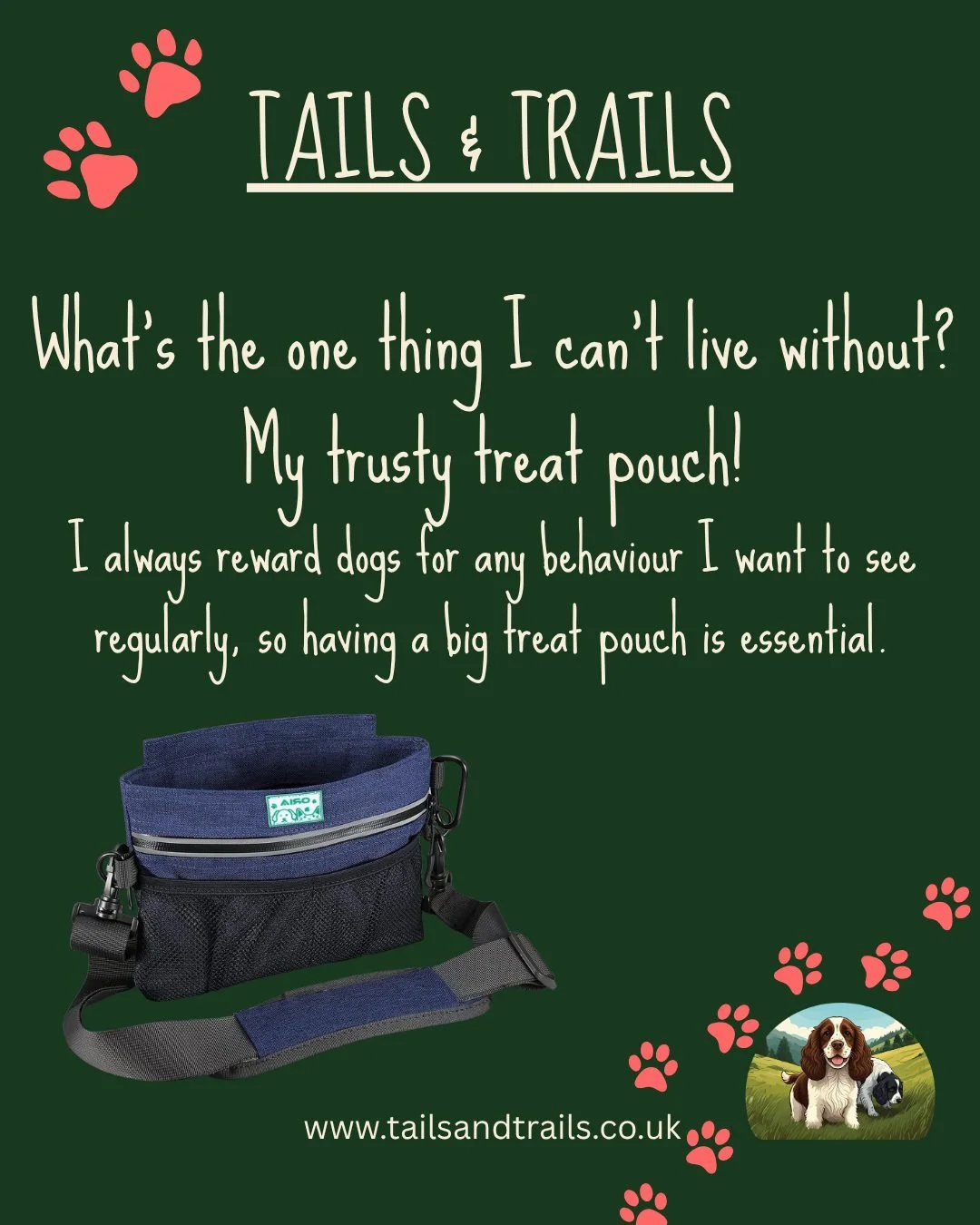 What's your favourite piece of kit to take out on a walk with you? 
Comment your answer below

#dog #dogsofinstagram #dogtreats #positivereinforcement #dogwalker #walkies #pudseydogwalker #pudsey #localbusiness