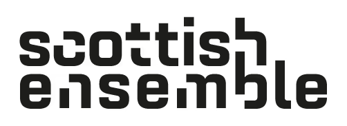 Text reading 'Scottish Ensemble' on a black background.