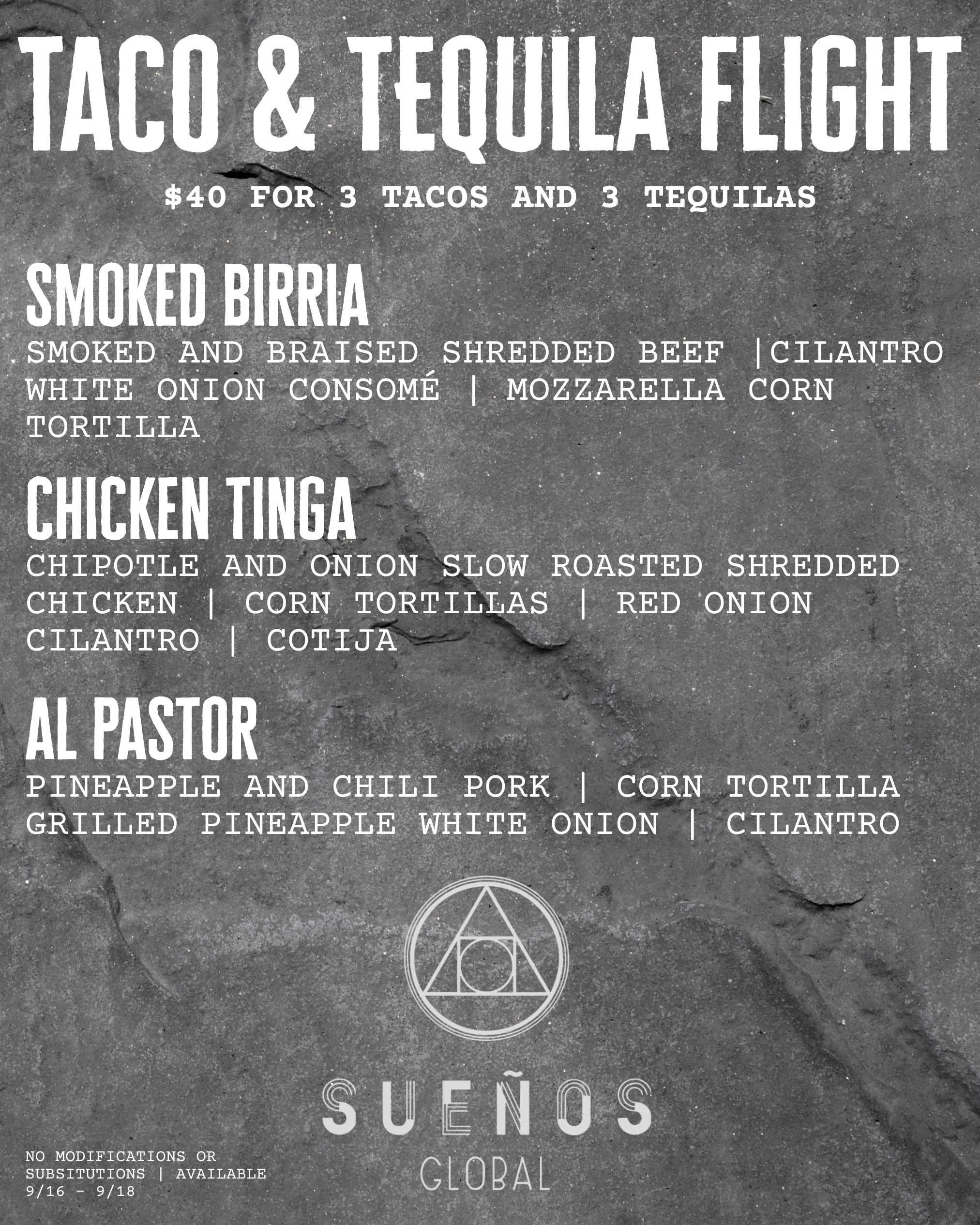 Taco & Tequila Flight