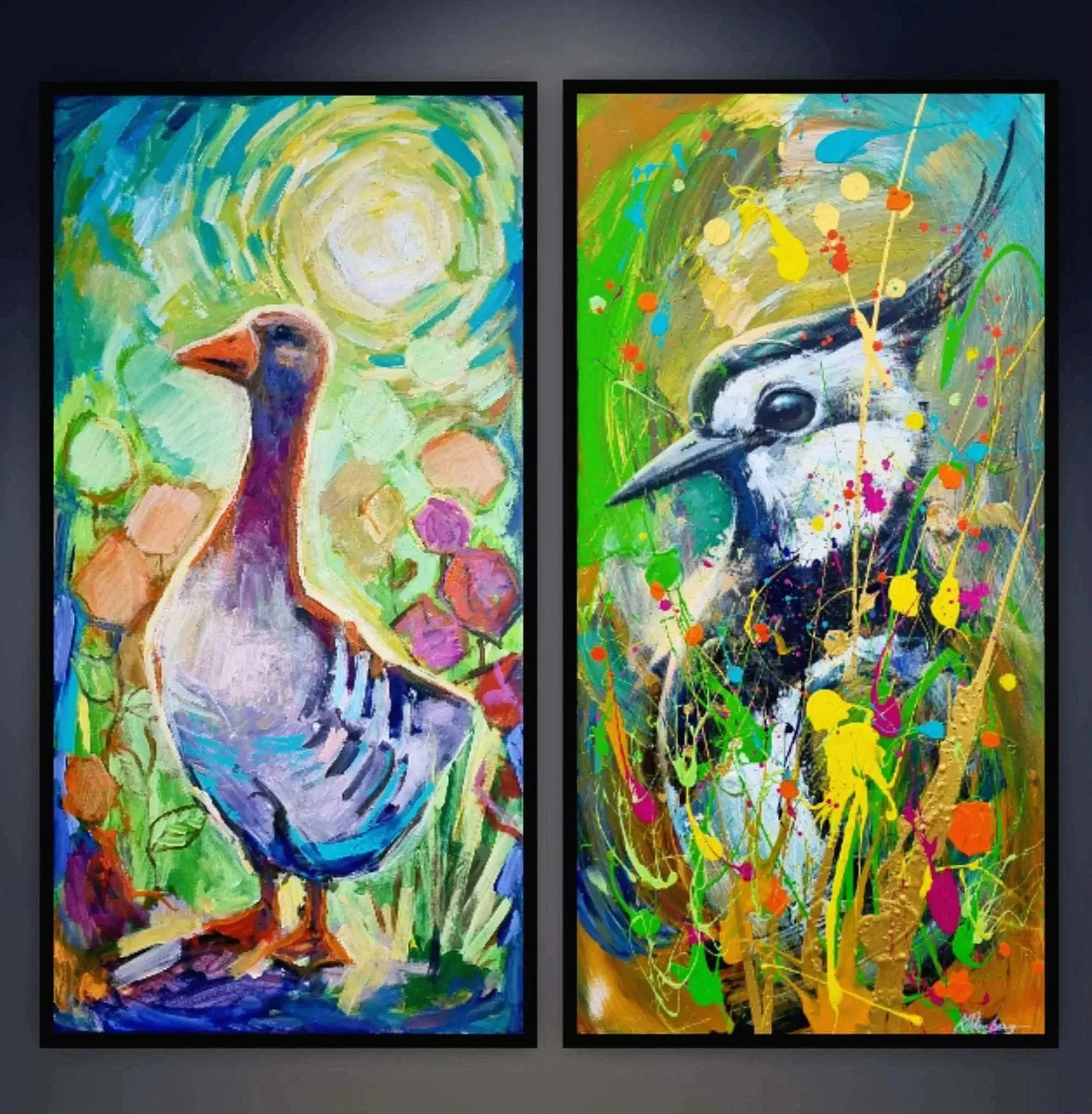 Gås & vibe 50 x 100 cm, 7.500 kr/stk.