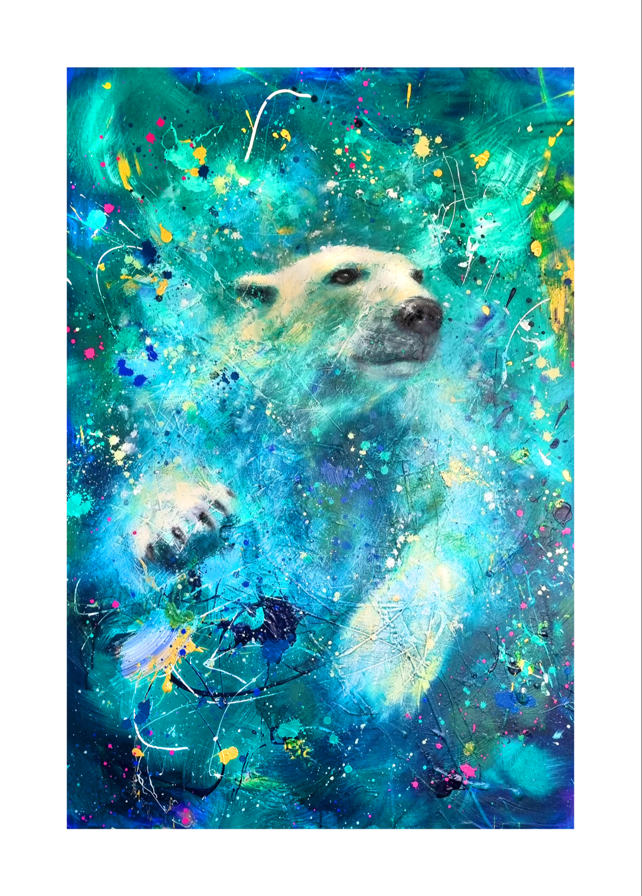 Isbjørn 50 x 70 cm. Klik for at se fuld størrelse.