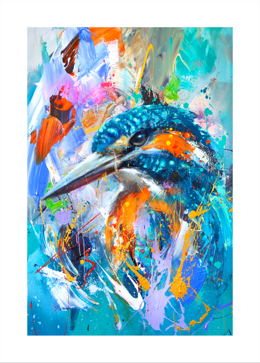 Isfugl 50 x 70 cm. Klik for at se fuld størrelse.