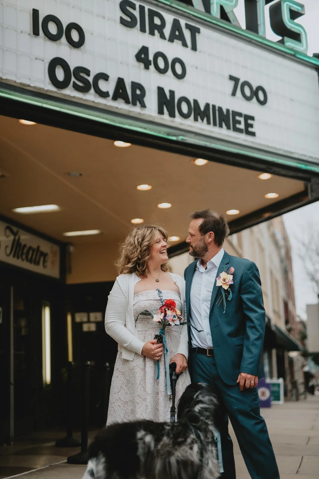 a young couple on their wedding day pose in asheville, North Carolina during an elopement photo shoot