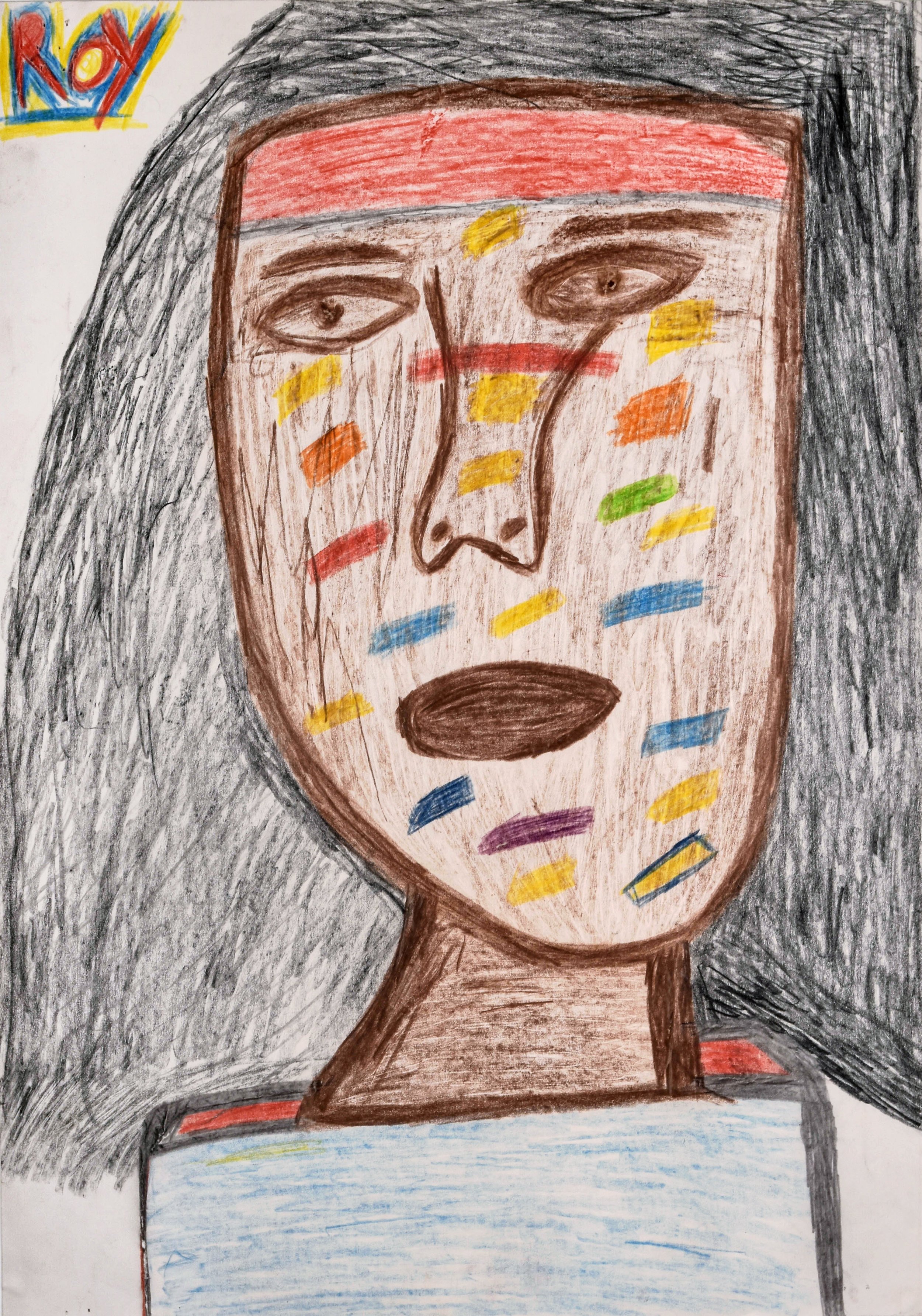  Roy Collinson, Untitled (Indian Face), 1997 Pencil crayon on paper 42x60cm 
