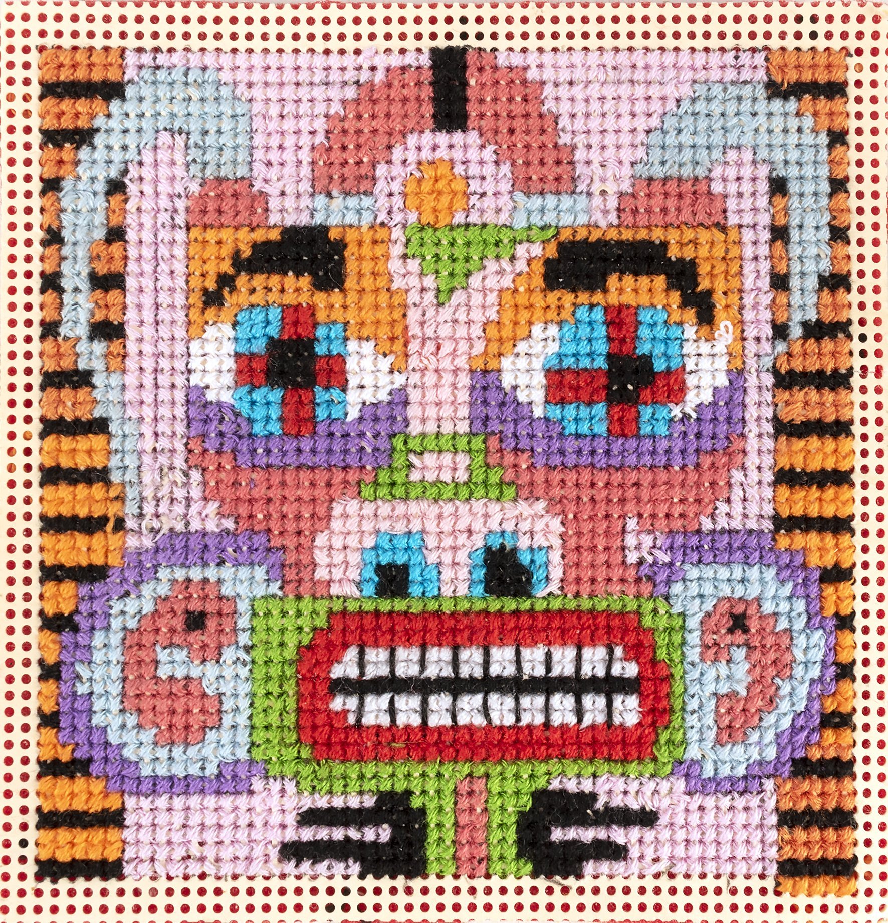   Valerie Potter, Untitled (VP55), 2020, Cross stitch, 10.5x10.5cm, 4.1x4.1 inches. Photo by Ellie Walmsley  