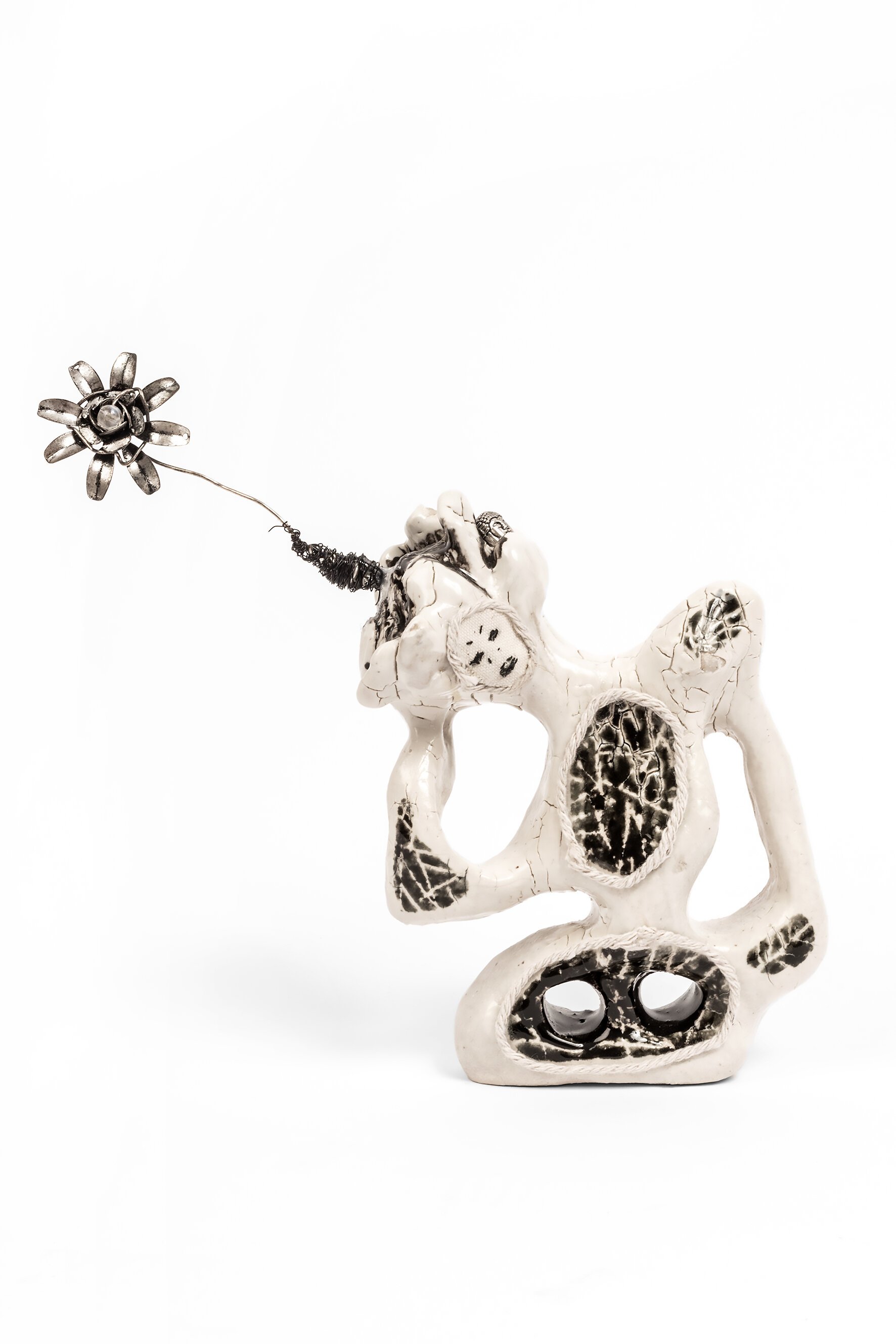  Contemplation Ceramic and mixed media 20x6x17cm, 7.9x2.4x6.7 inches Photo by Ellie Walmsley  £325 |  Click here to enquire  
