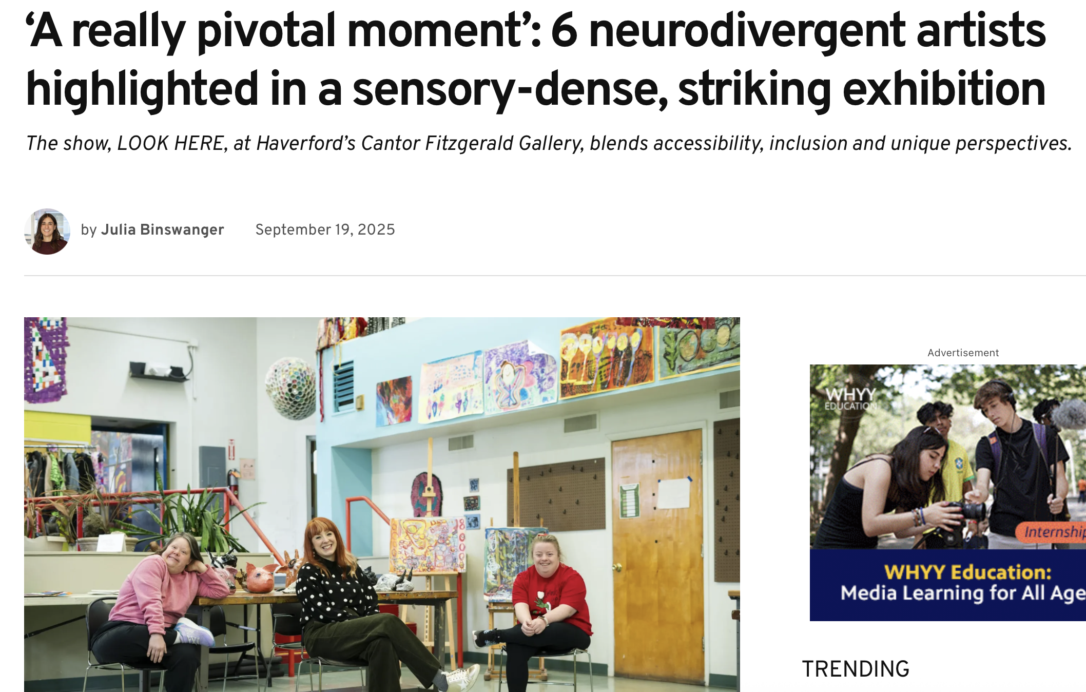 ‘A really pivotal moment’: 6 neurodivergent artists highlighted in a sensory-dense, striking exhibition | philadelphia