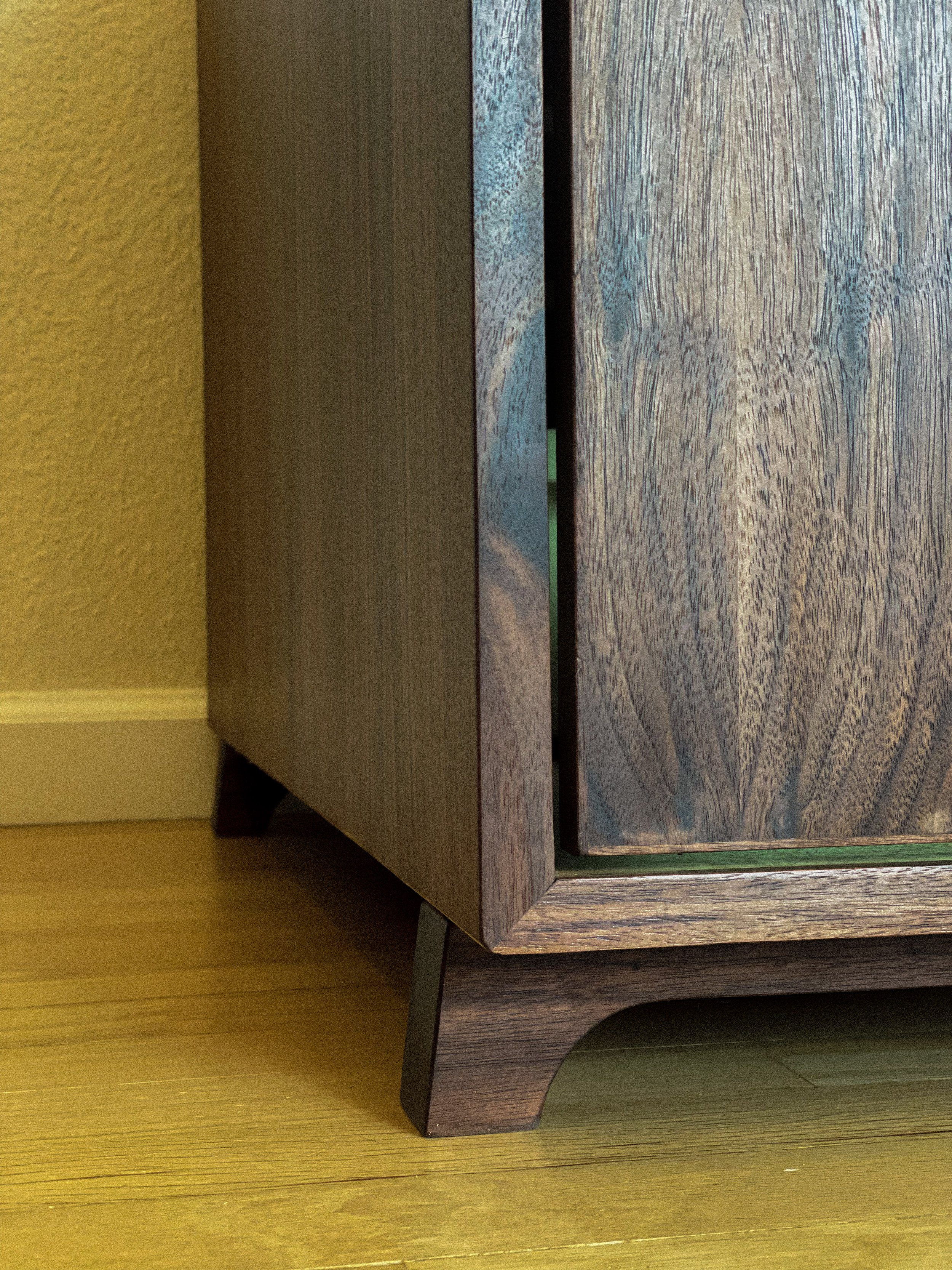 Black Walnut End table Wood Grain Inlay