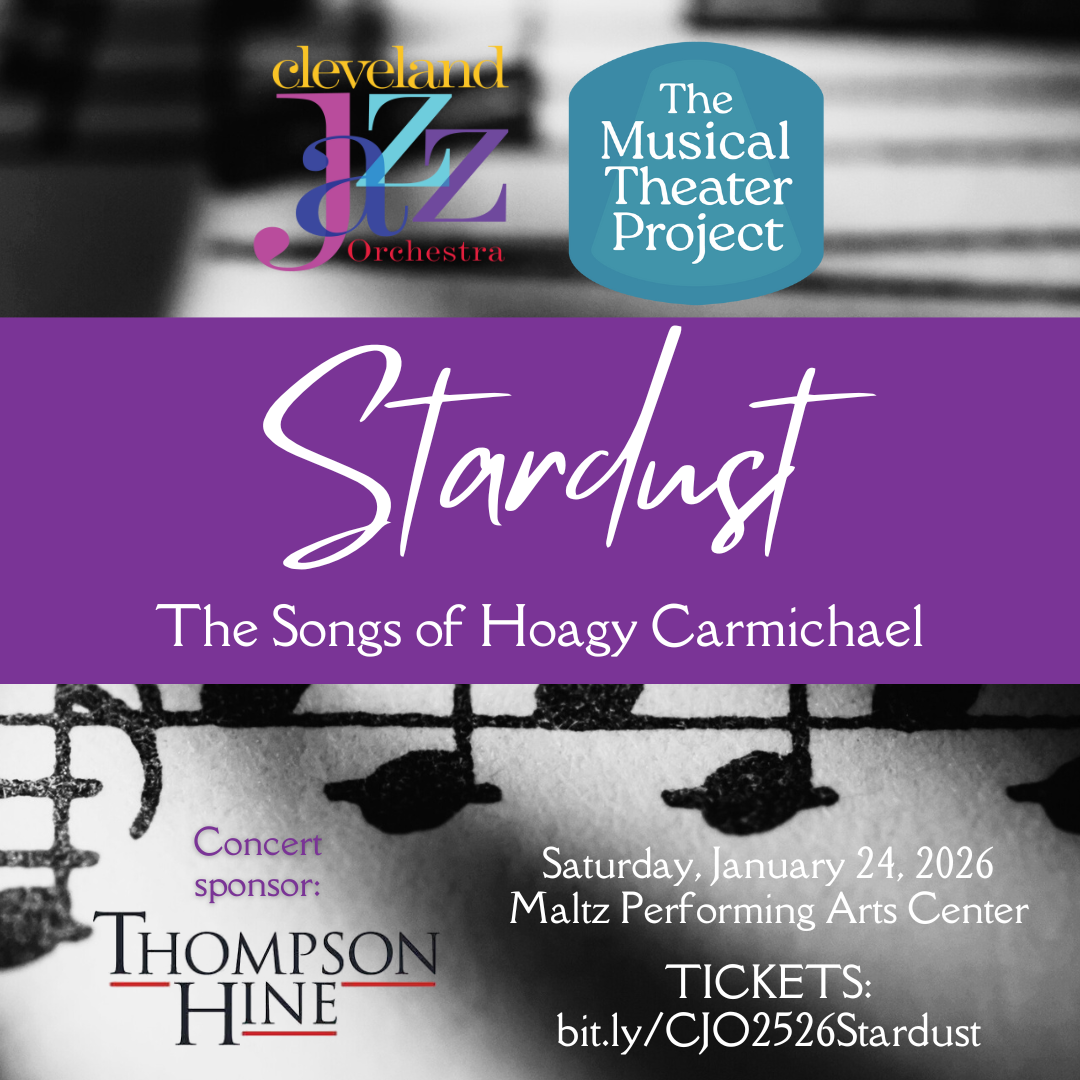 Concert ad for "Stardust: The Songs of Hoagy Carmichael" at the Maltz Performing Arts Center on January 24th at 7:30 p.m.