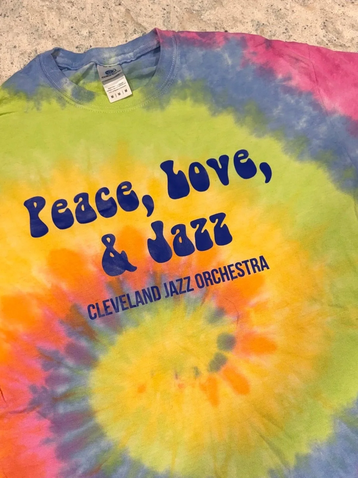Peace Love & Jazz Tie Dyed Tee