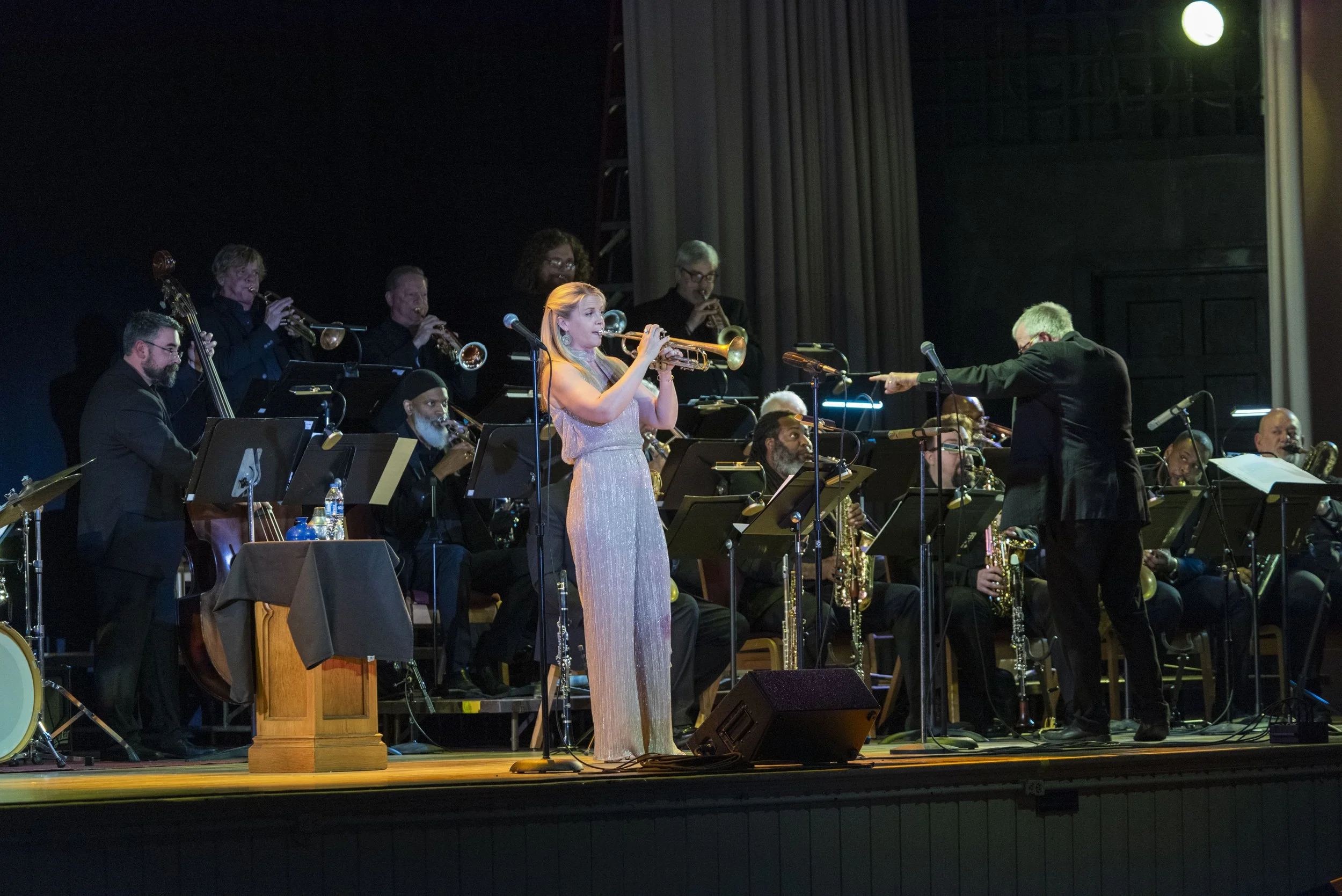 Bria Skonberg with CJO at Lakeside Chautauqua 6.13.2025; photo credit: Doug Klein