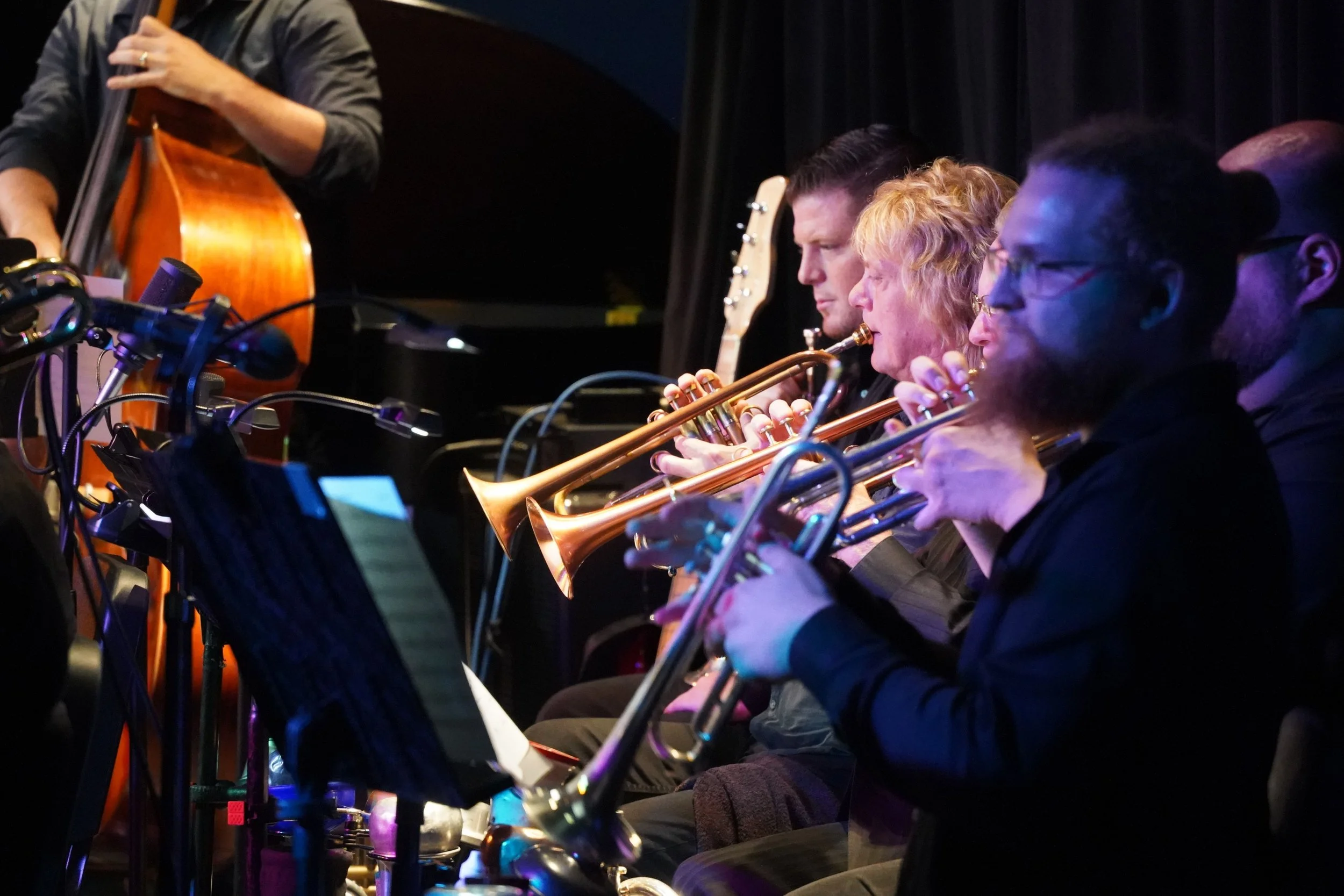 CJO Trumpet Section at Bop Stop 8.25.2023; photo credit: Vince Robinson