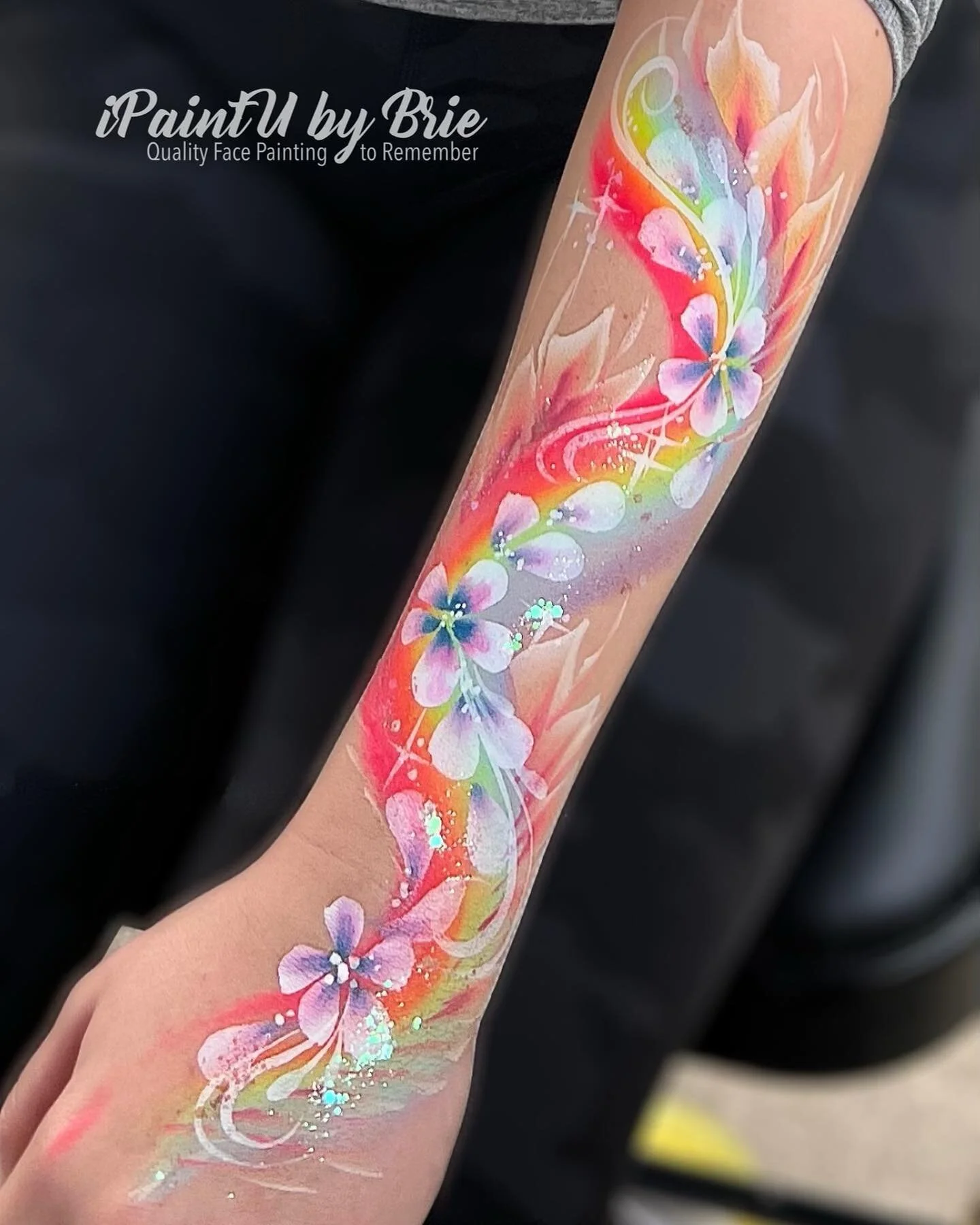 Flower Face Painting Arm