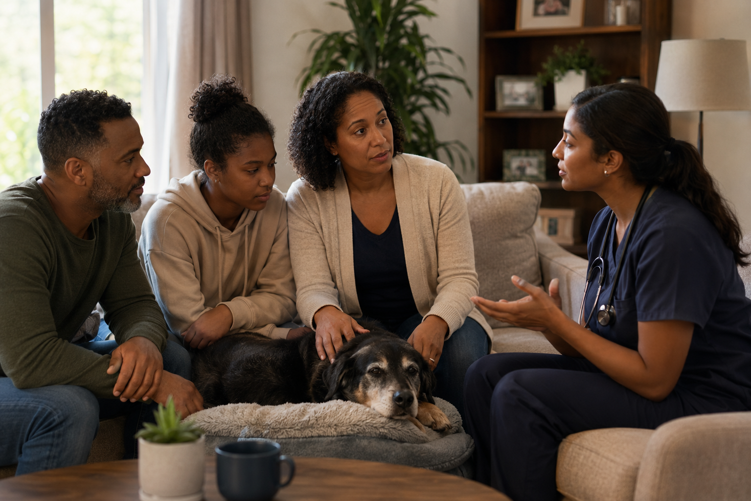 How to Talk to Your Family Before Making an End-of-Life Decision for Your Pet