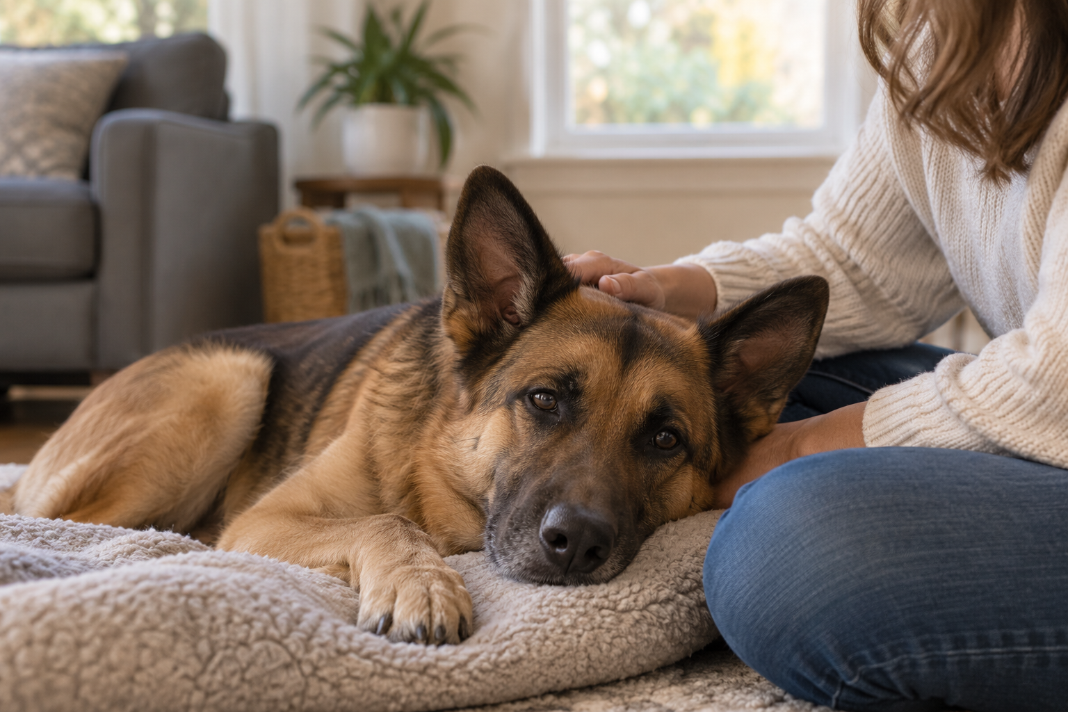 Cozy German Shepherd Companionship