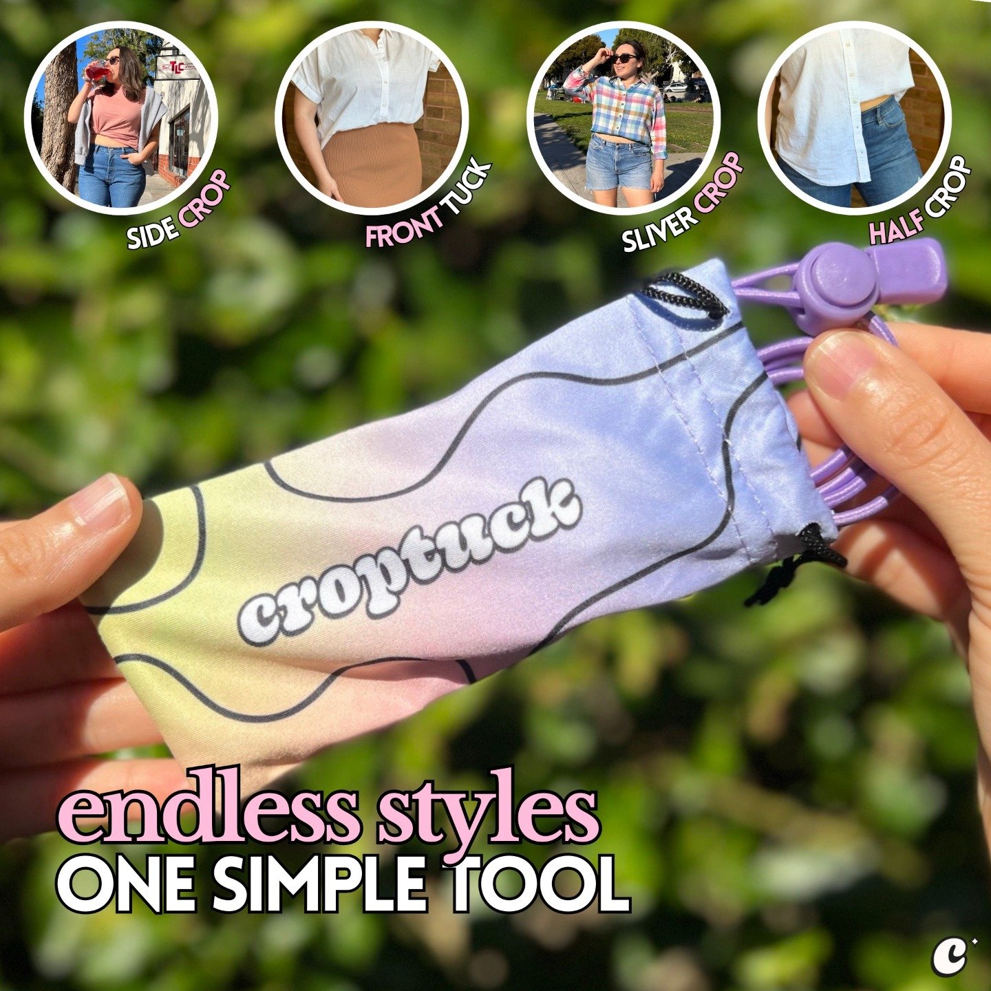 Endless styles, one simple tool! ✨

Croptuck is a comfortable, lightweight, and adjustable elastic band worn around your waist. Whether you want a chic tucked look or a temporary crop, Croptuck has you covered. 🩷

What's your favorite Croptuck look?