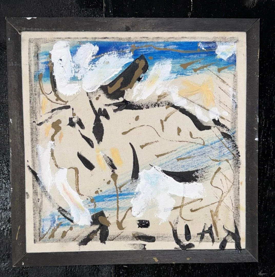 Wide horns  I  Original Painting | Monsoon Season Series (12'' x 12'')