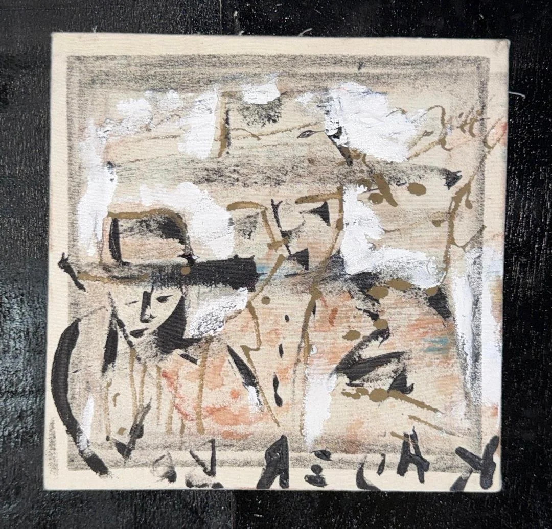 Se serrer les coudes  I  Original Painting | Monsoon Season Series (12'' x 12'')