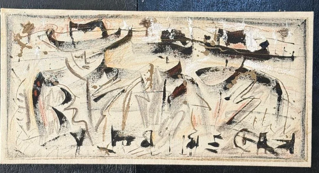 Confrontation  I  Original Painting | Monsoon Season Series (24'' x 12'')