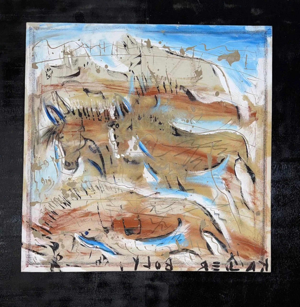 Wild horses I Original Painting | Monsoon Season Series (36'' x 36'')
